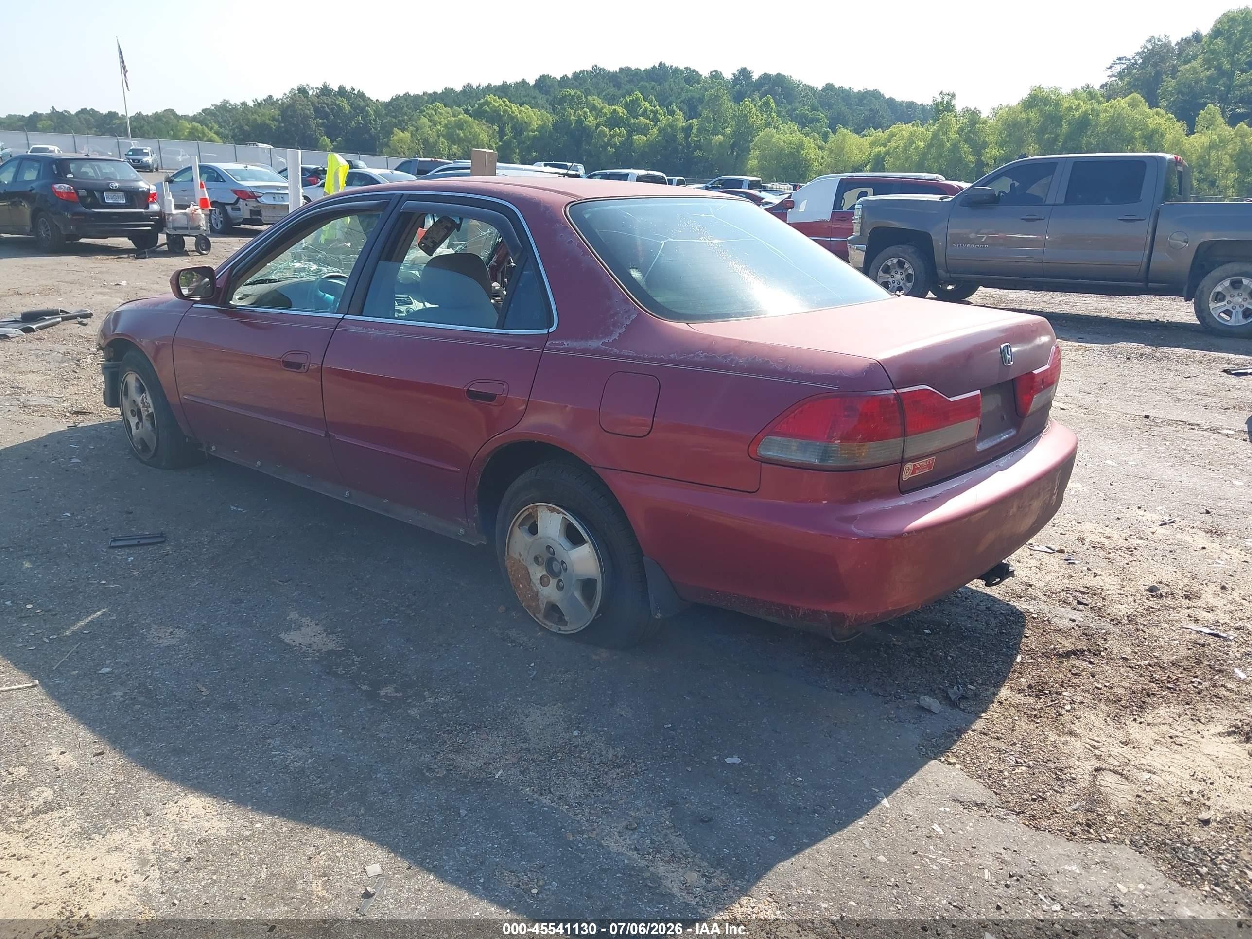 2001 Honda Accord 3.0 Ex Red vin: 1HGCG16561A005038