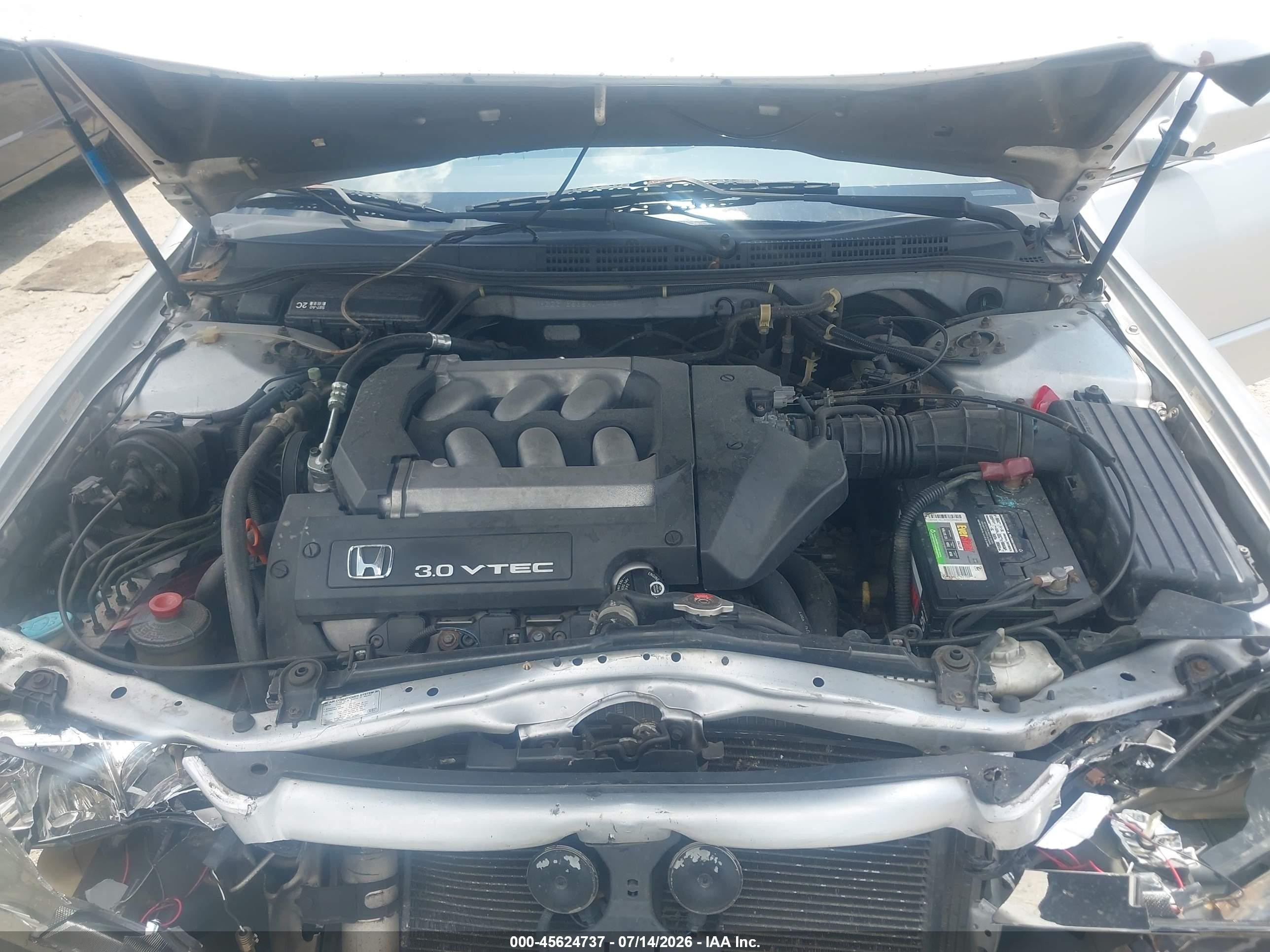 2002 Honda Accord 3.0 Ex Silver vin: 1HGCG16562A044424