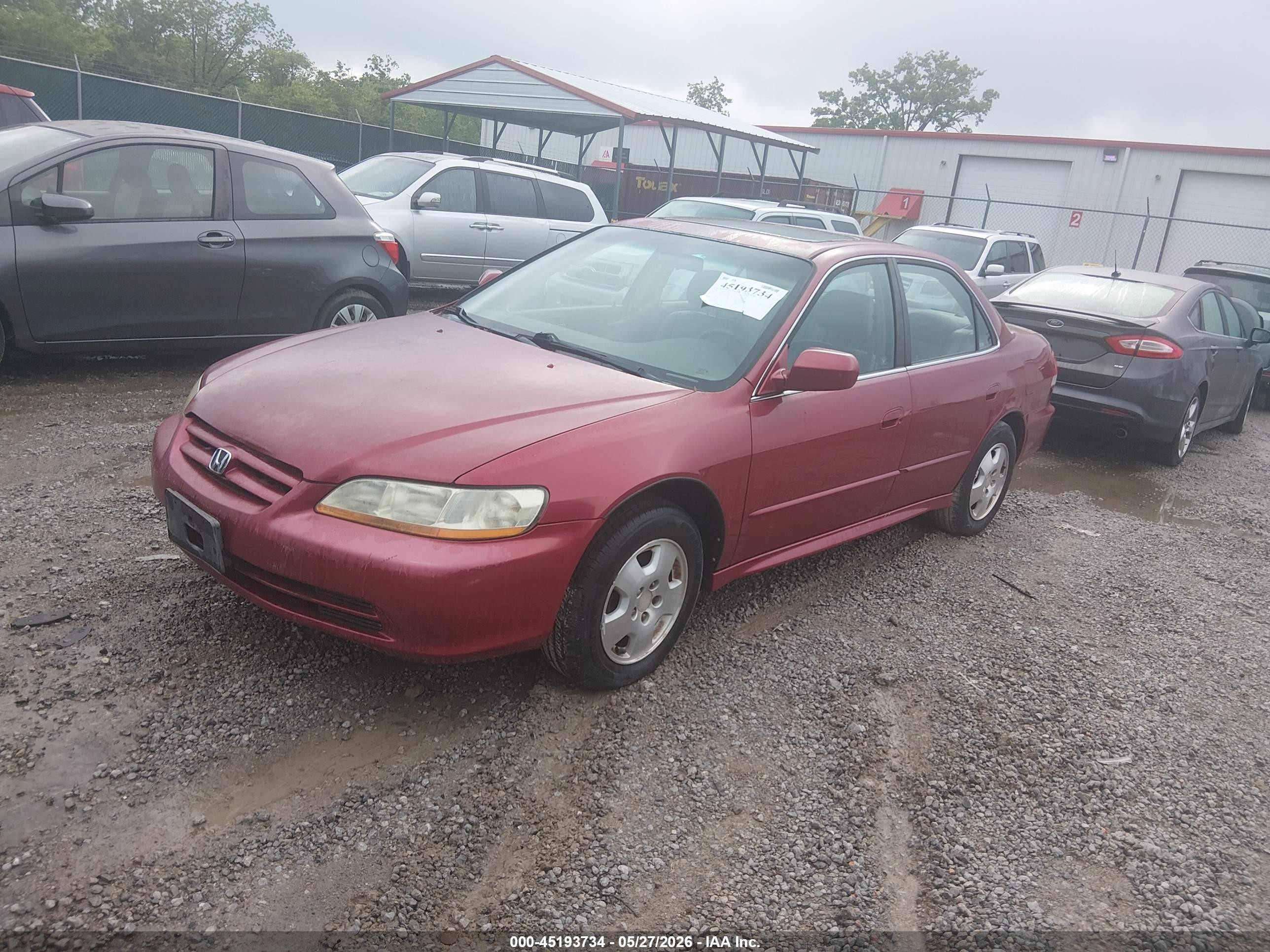 2002 Honda Accord 3.0 Ex Red vin: 1HGCG16562A049574