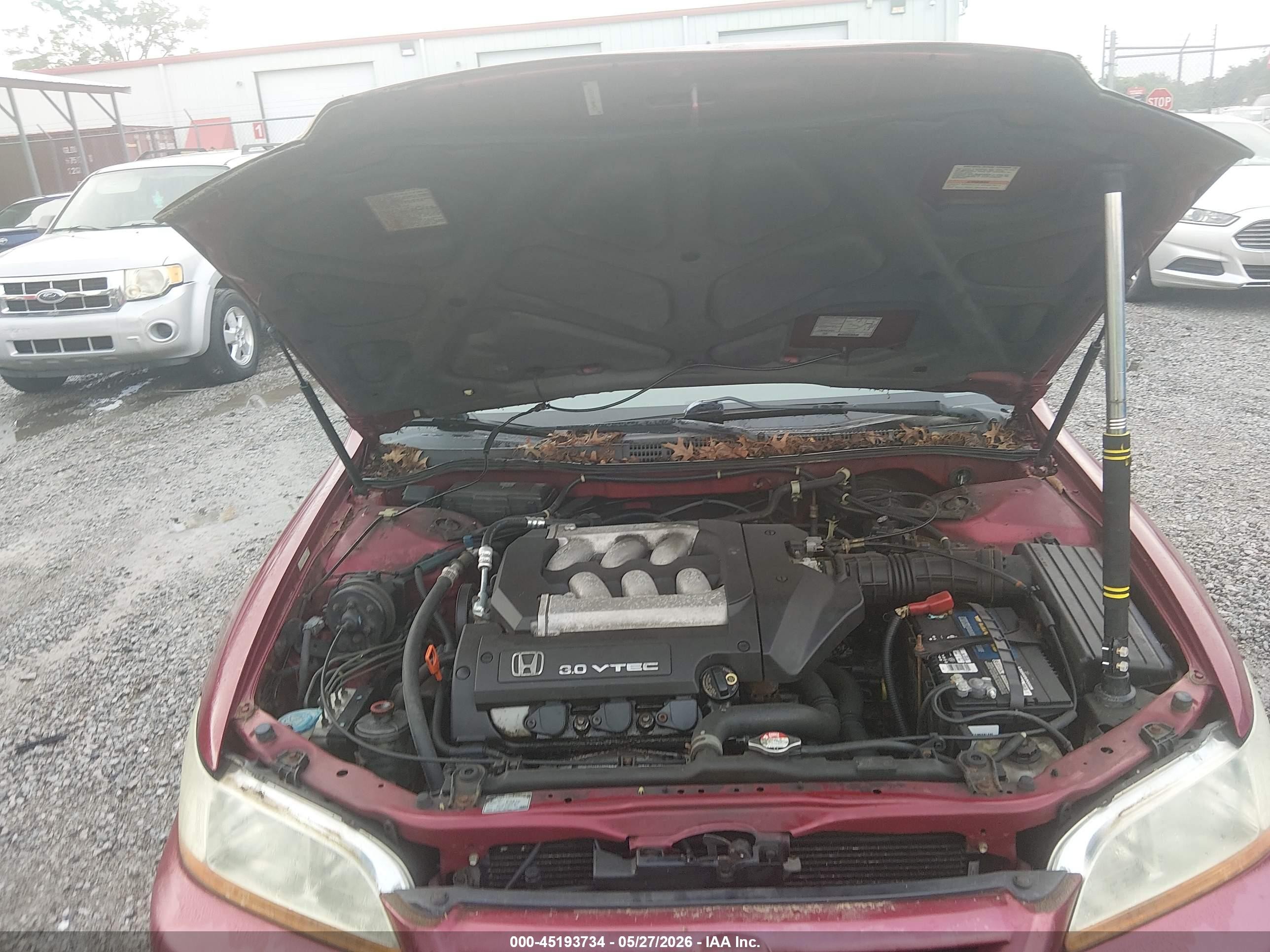 2002 Honda Accord 3.0 Ex Red vin: 1HGCG16562A049574