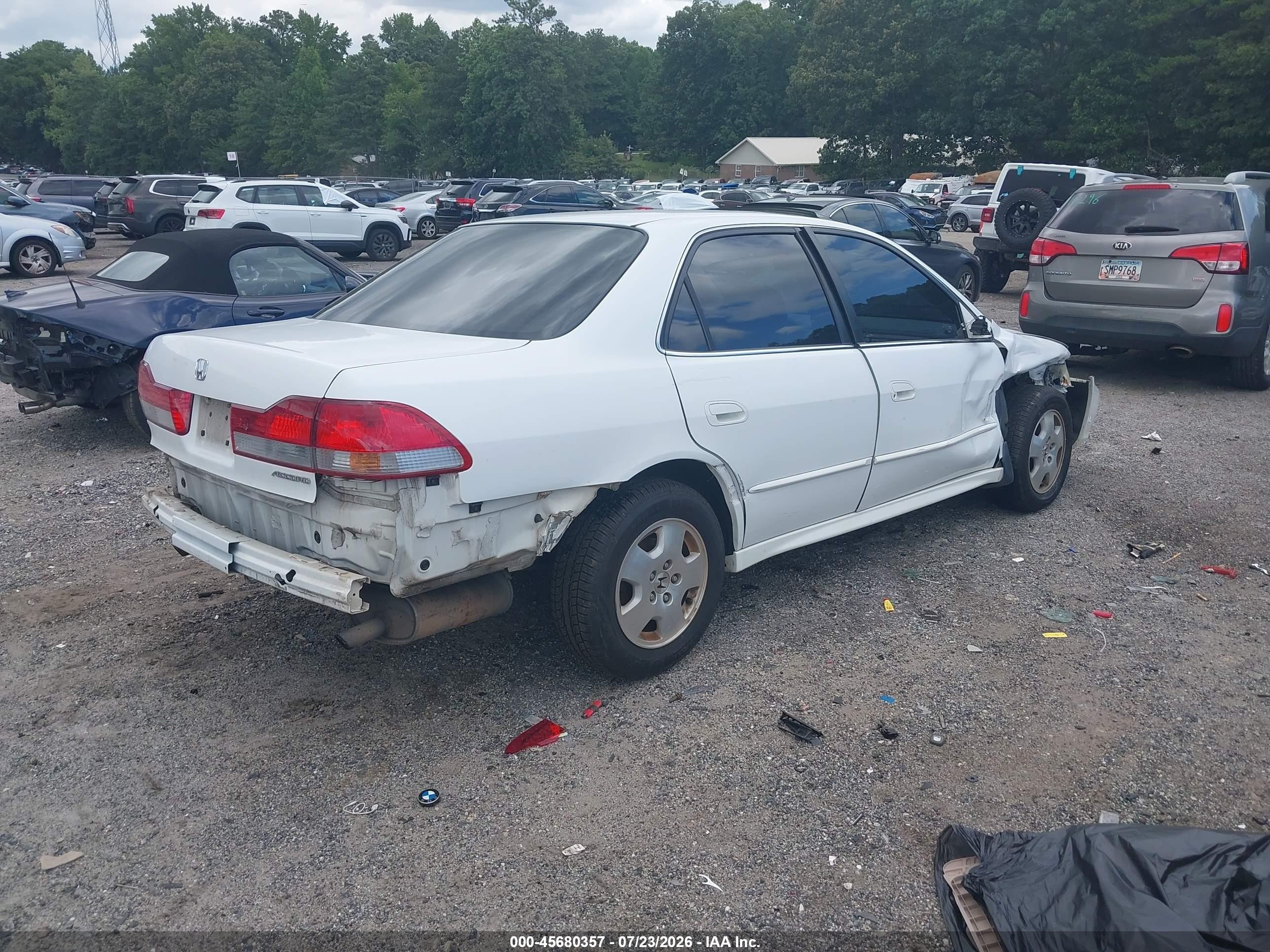 2002 Honda Accord 3.0 Ex Белый vin: 1HGCG16562A080632