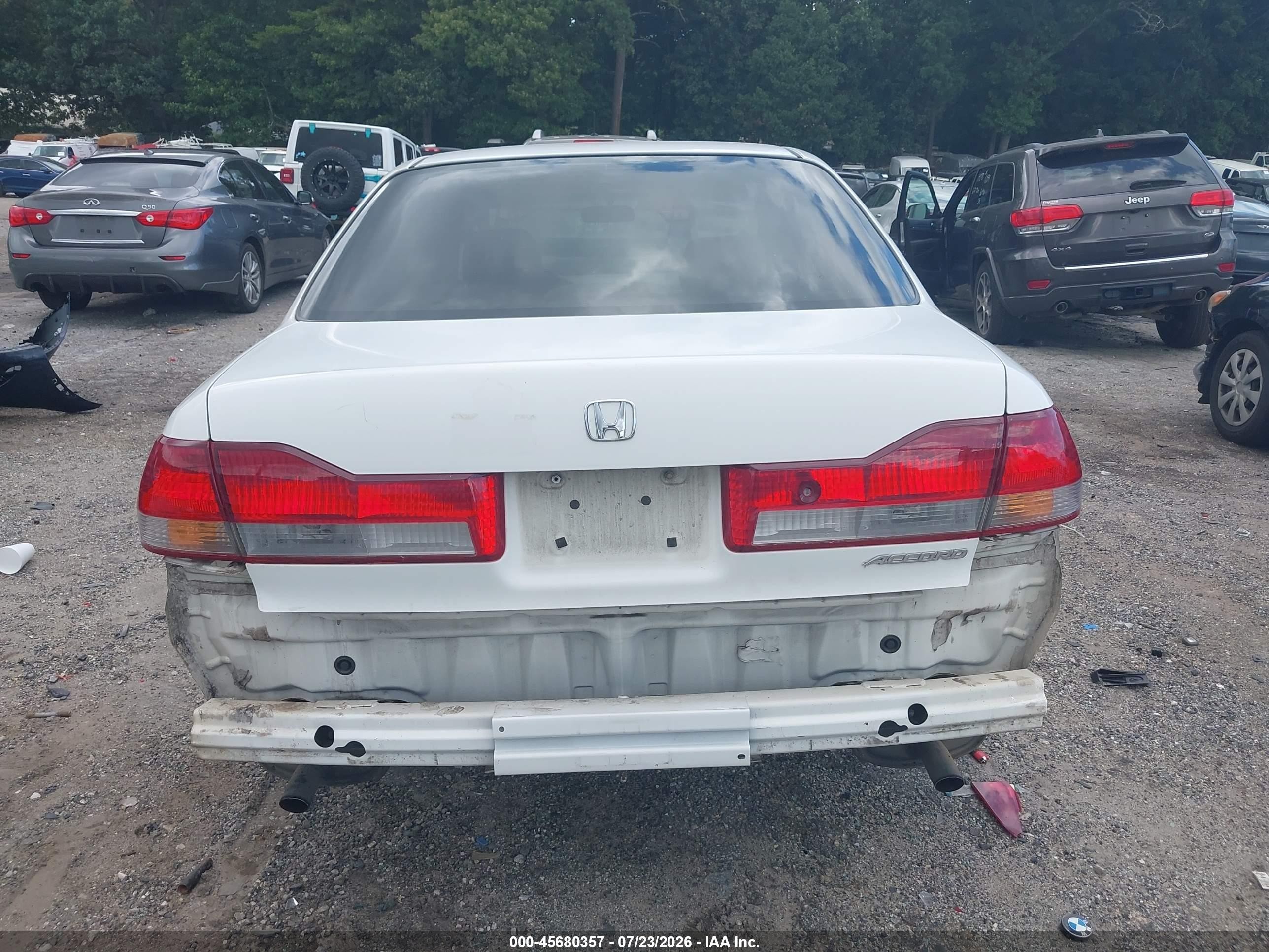 2002 Honda Accord 3.0 Ex Белый vin: 1HGCG16562A080632