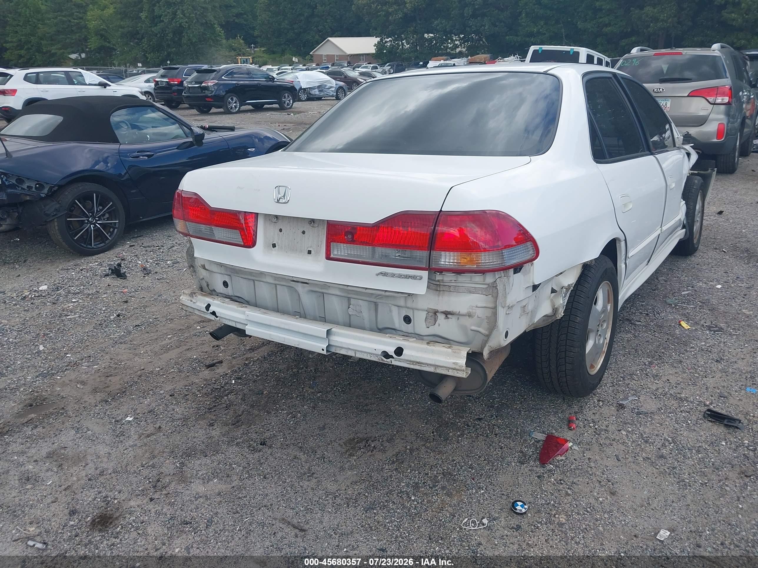 2002 Honda Accord 3.0 Ex Белый vin: 1HGCG16562A080632
