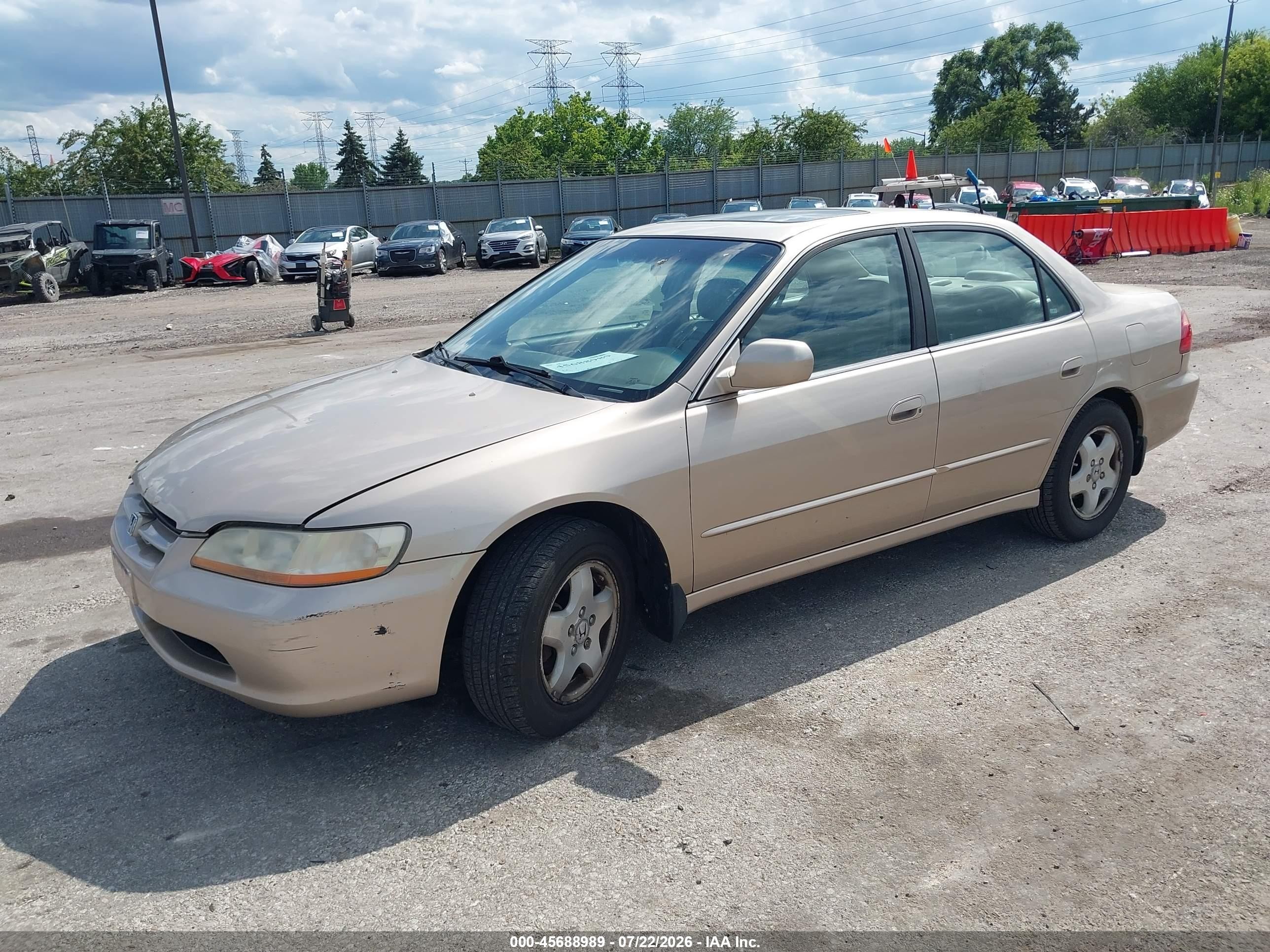 2000 Honda Accord 3.0 Ex Tan vin: 1HGCG1656YA056968