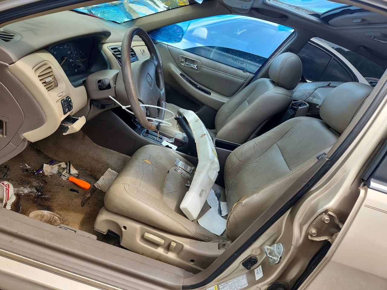 2001 Honda Accord Ex Beige vin: 1HGCG16571A009275