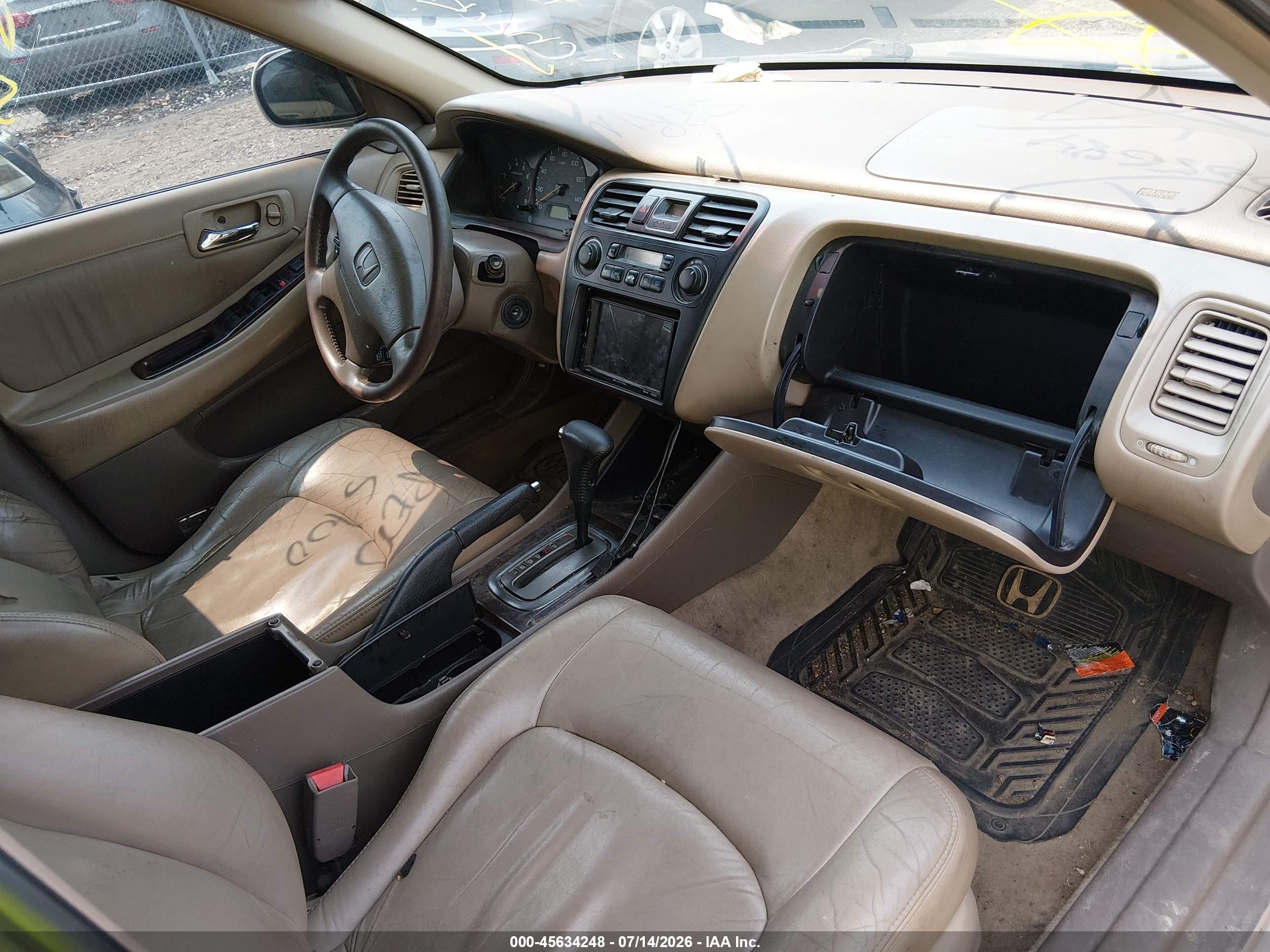 2001 Honda Accord 3.0 Ex Gold vin: 1HGCG16571A034516