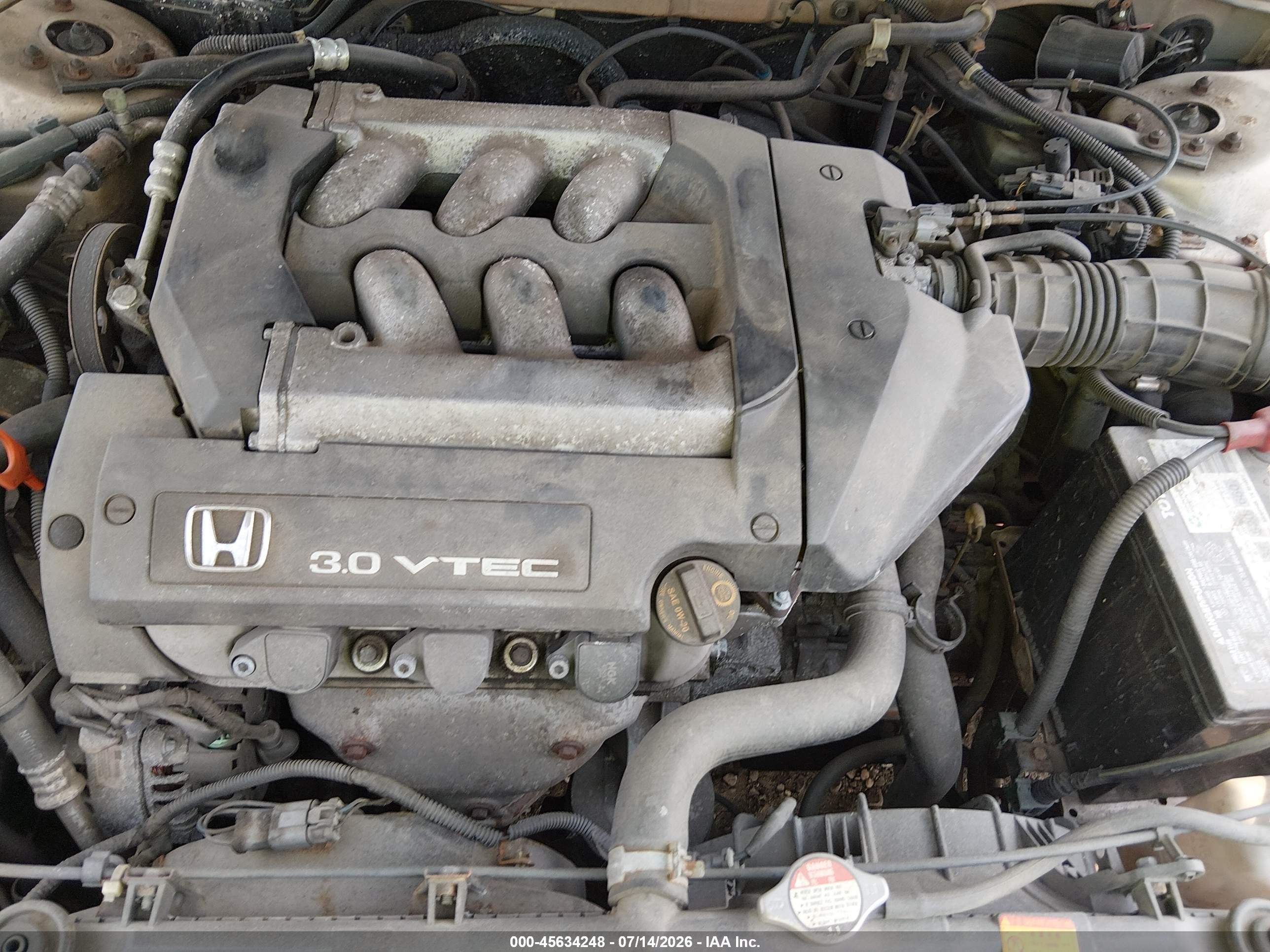 2001 Honda Accord 3.0 Ex Gold vin: 1HGCG16571A034516