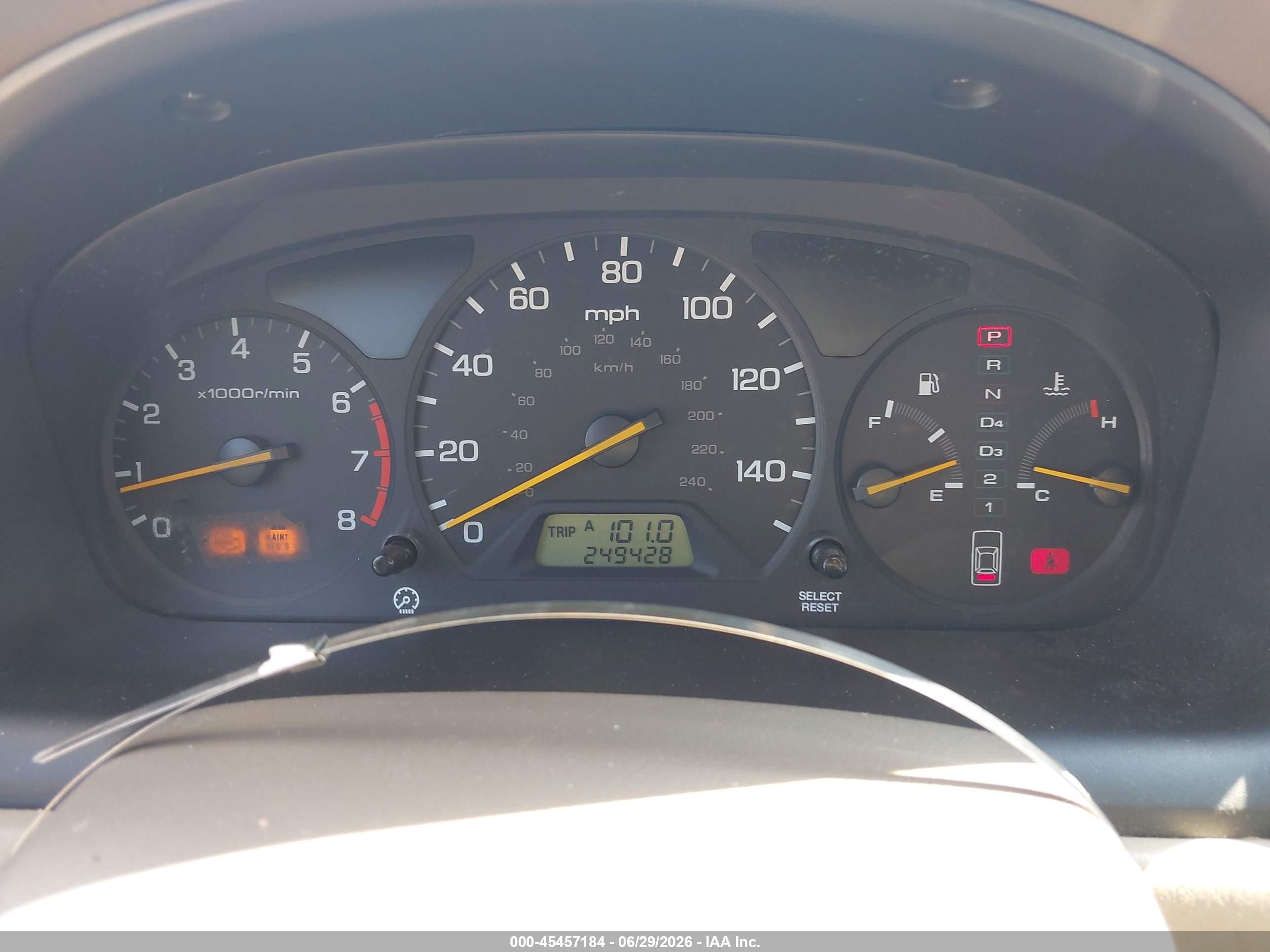 2001 Honda Accord 3.0 Ex Gold vin: 1HGCG16581A012654
