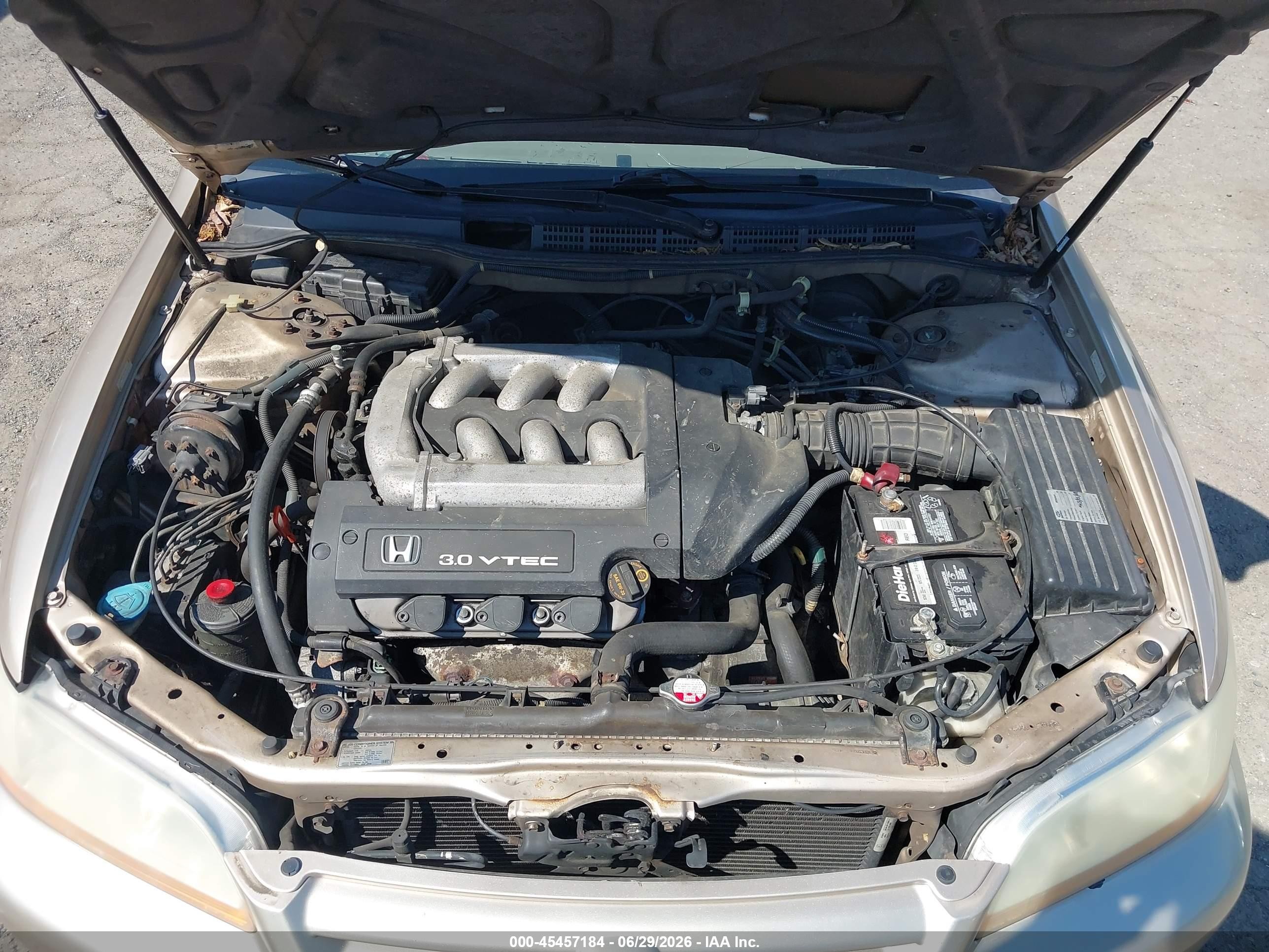 2001 Honda Accord 3.0 Ex Gold vin: 1HGCG16581A012654