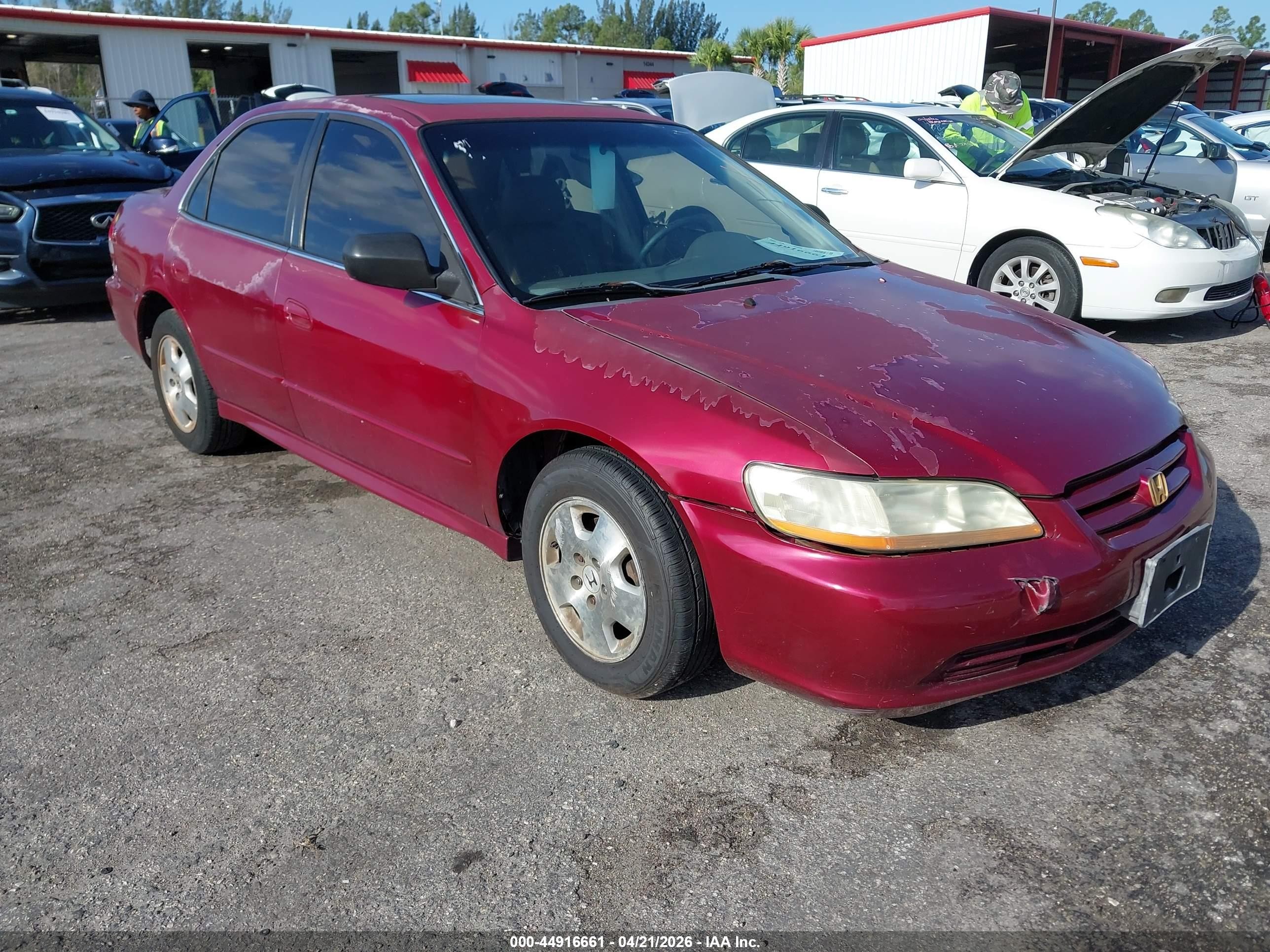 2001 Honda Accord 3.0 Ex Burgundy vin: 1HGCG16581A048666