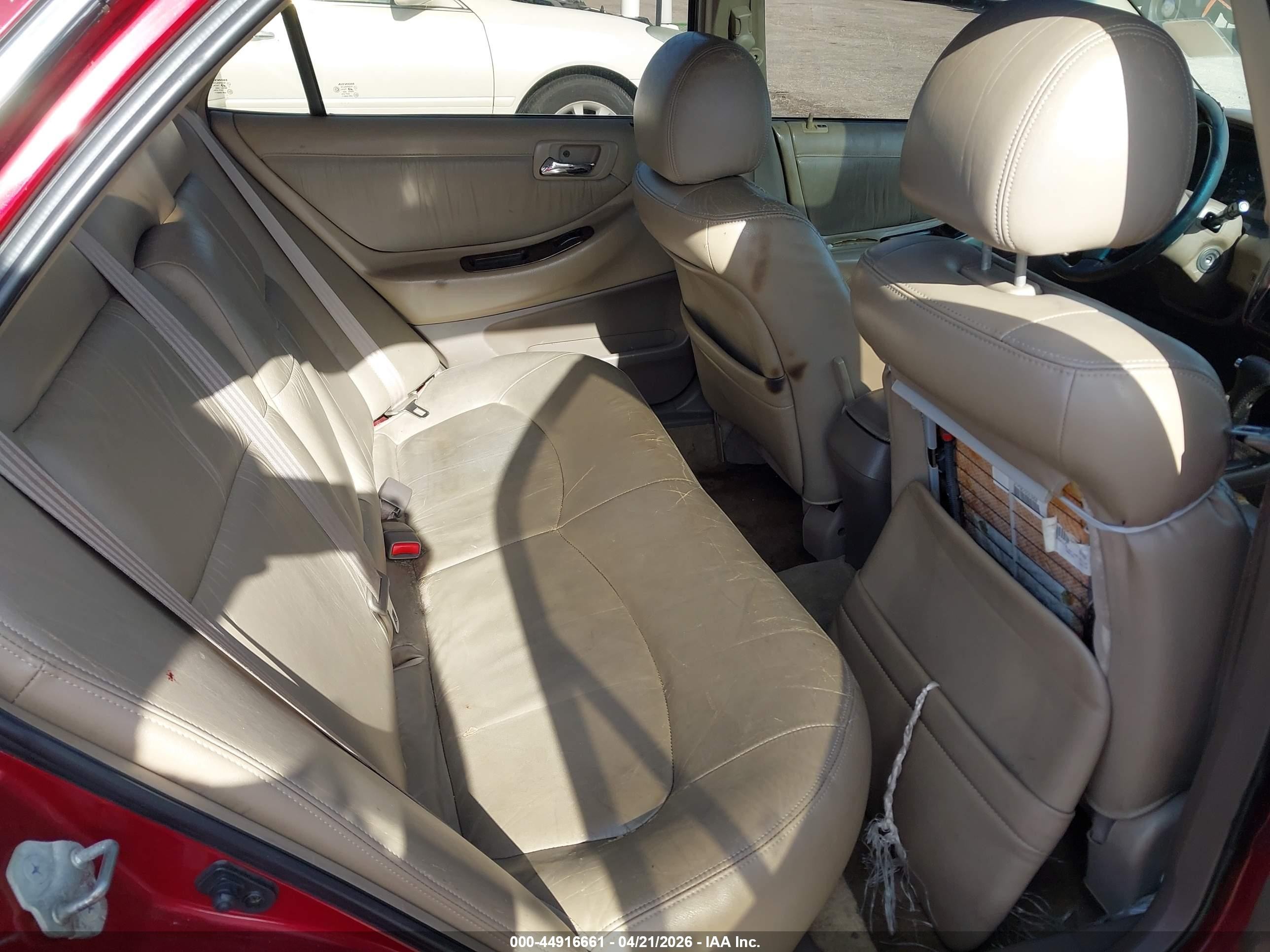 2001 Honda Accord 3.0 Ex Burgundy vin: 1HGCG16581A048666
