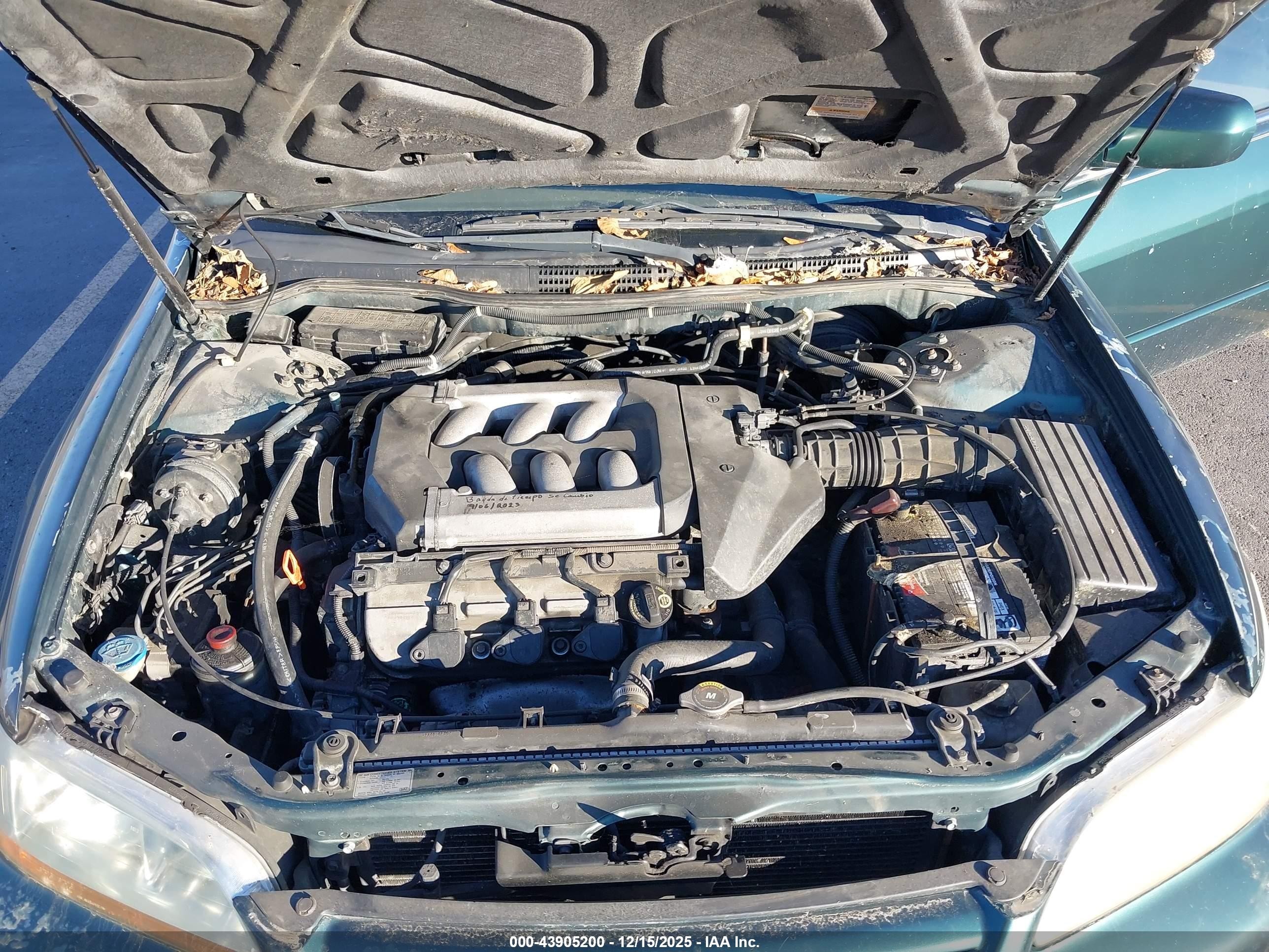 2002 Honda Accord 3.0 Ex Green vin: 1HGCG16582A047664