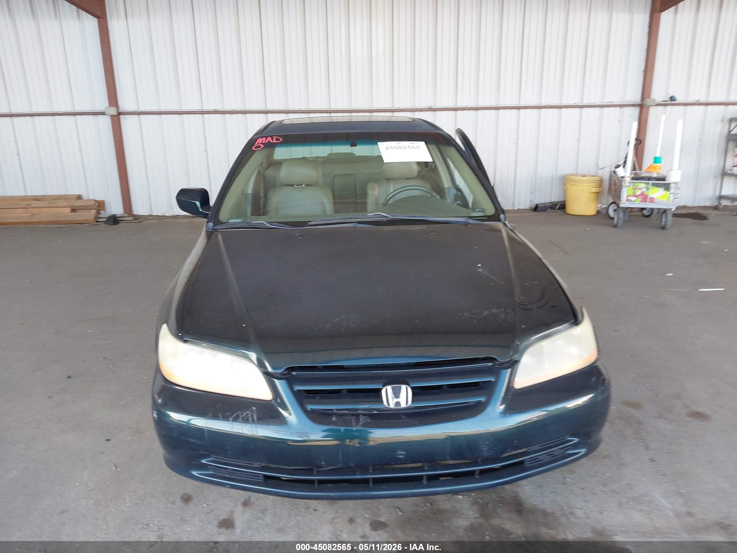 2001 Honda Accord 3.0 Ex Green vin: 1HGCG16591A045310