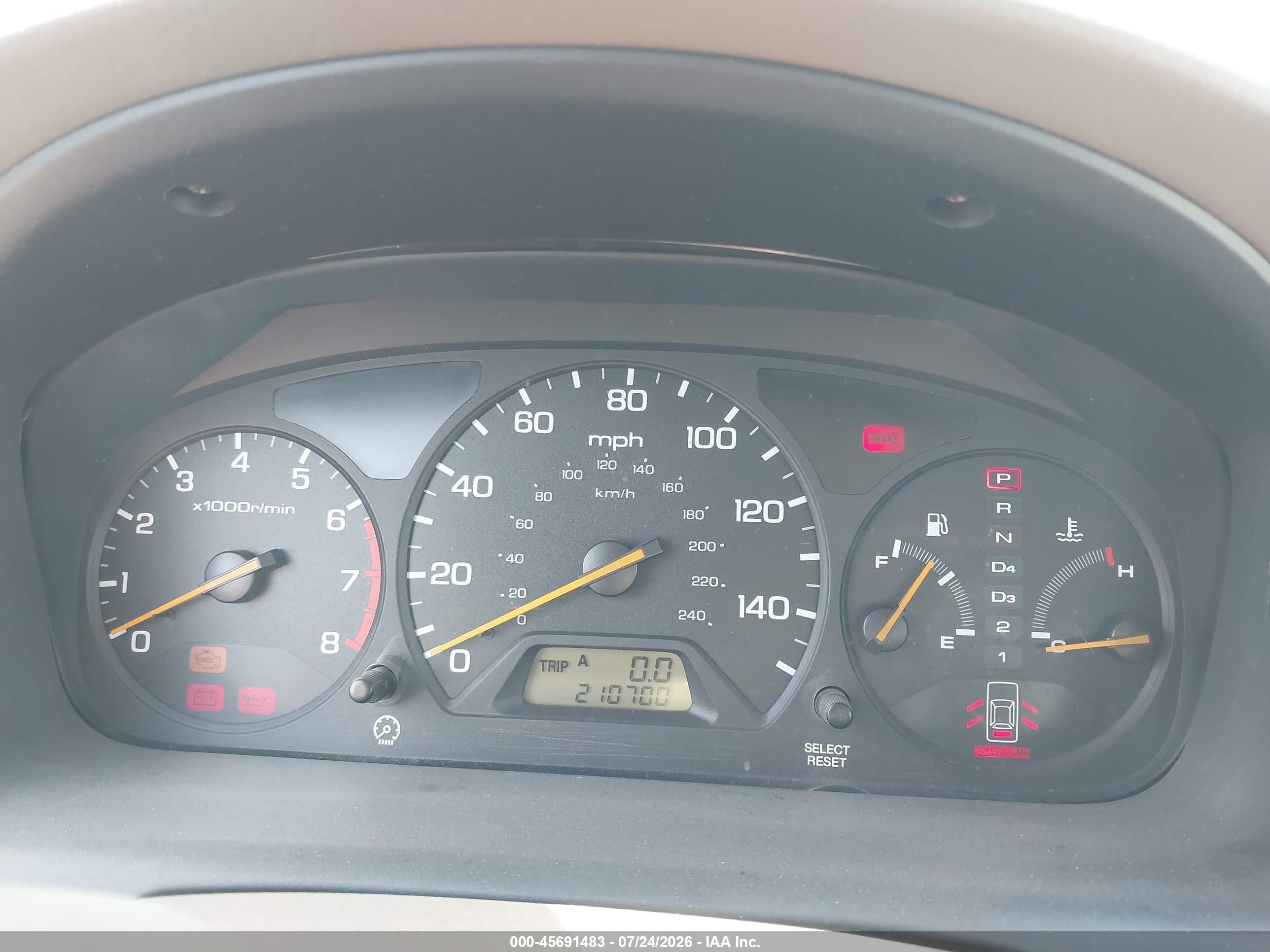1998 Honda Accord Ex V6 Champagne vin: 1HGCG1659WA056623