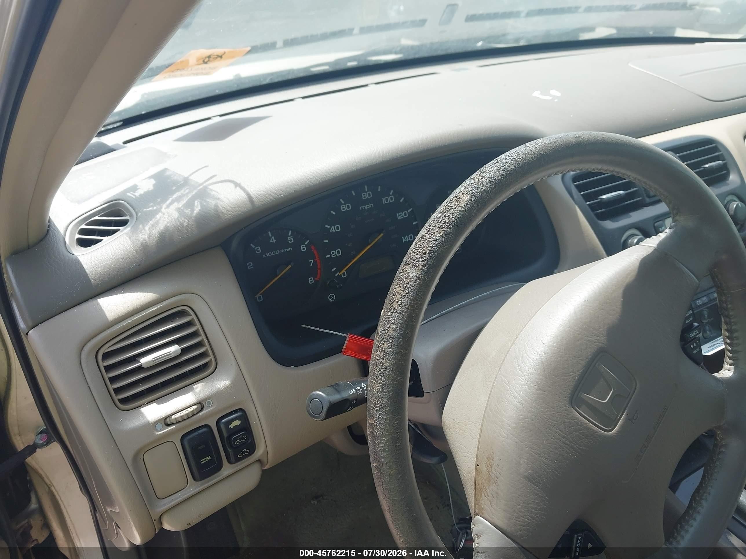 2000 Honda Accord 3.0 Ex Золотой vin: 1HGCG1659YA060318