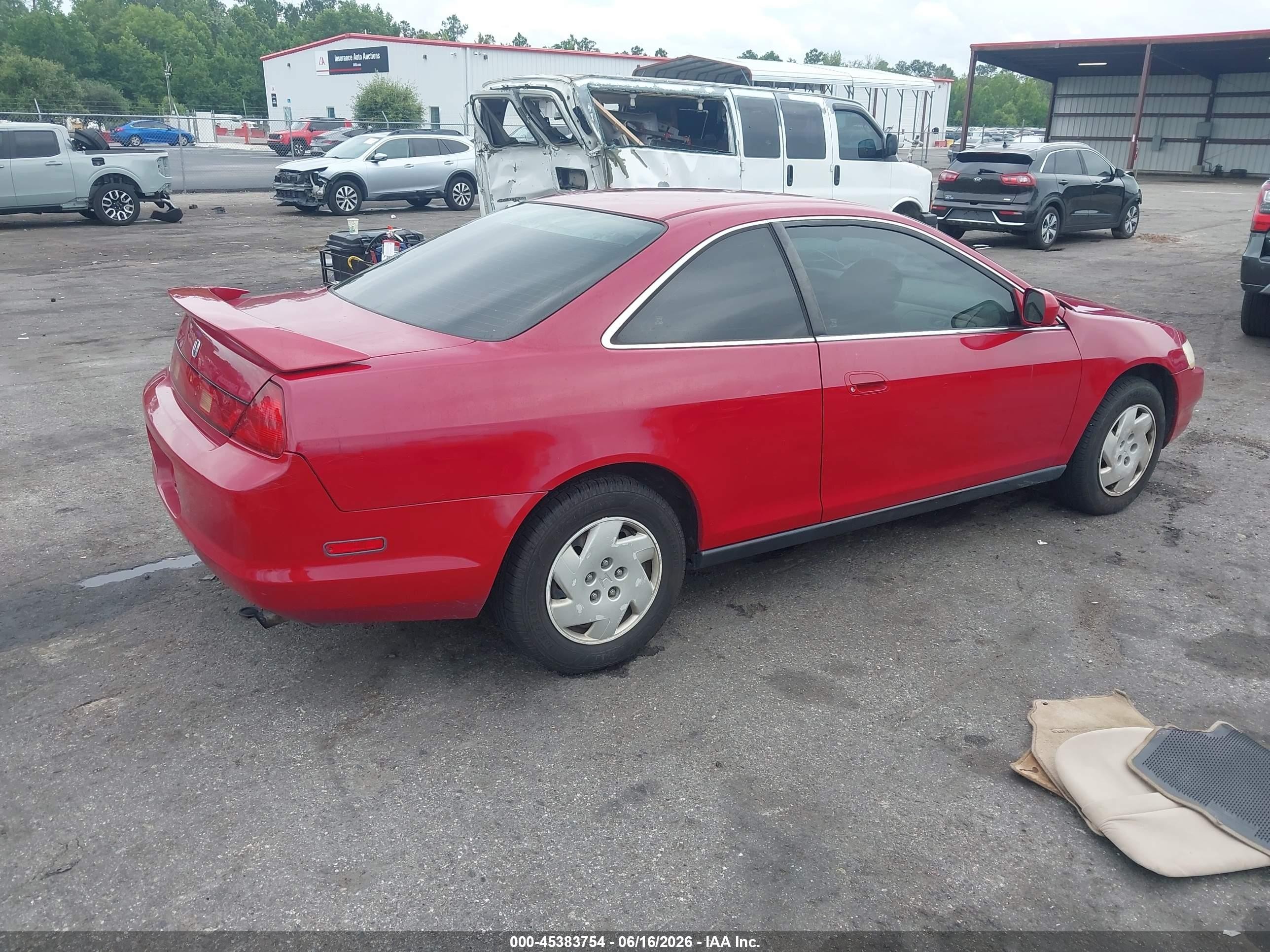 2000 Honda Accord 3.0 Lx Red vin: 1HGCG2246YA020507