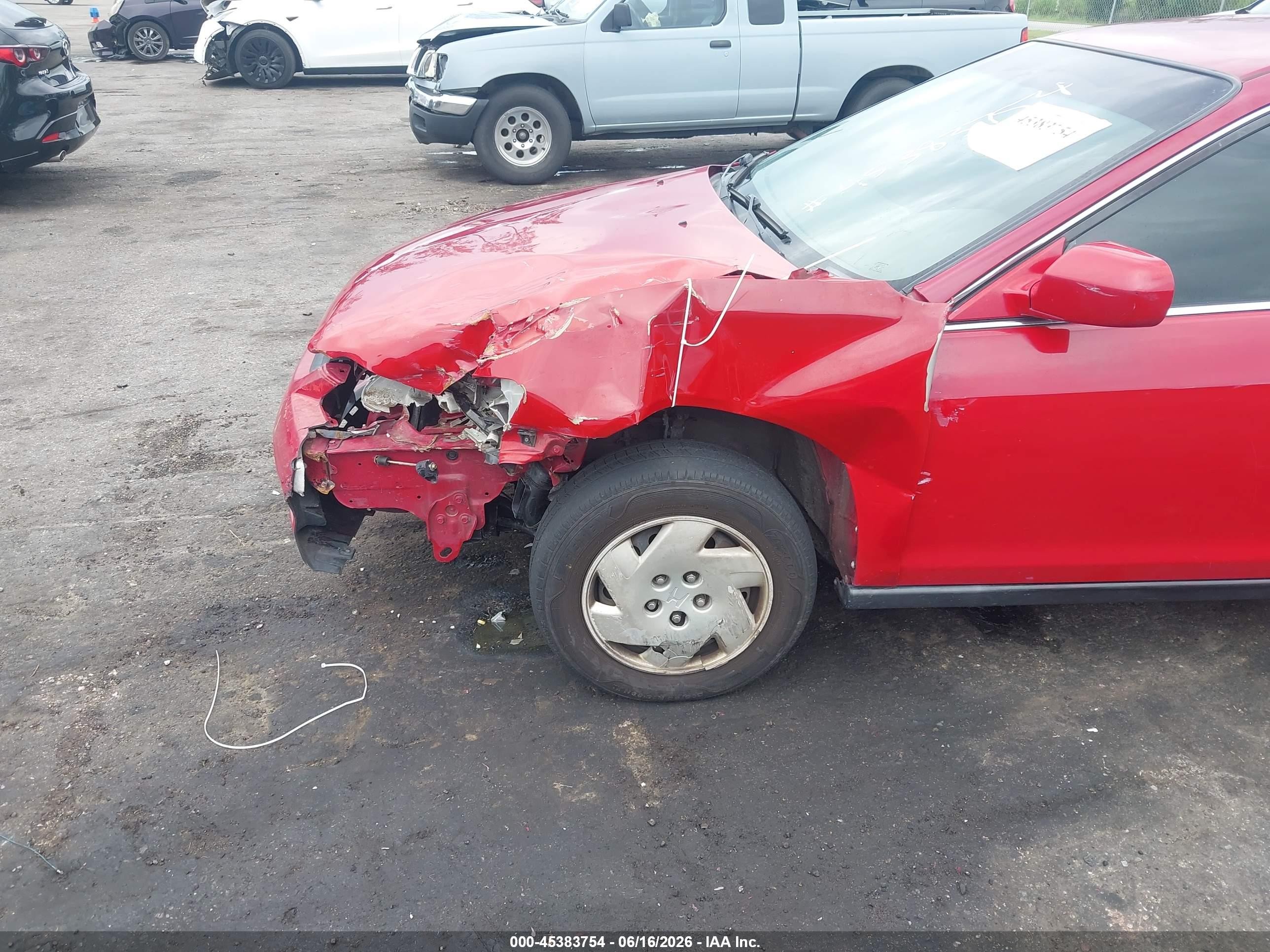2000 Honda Accord 3.0 Lx Red vin: 1HGCG2246YA020507
