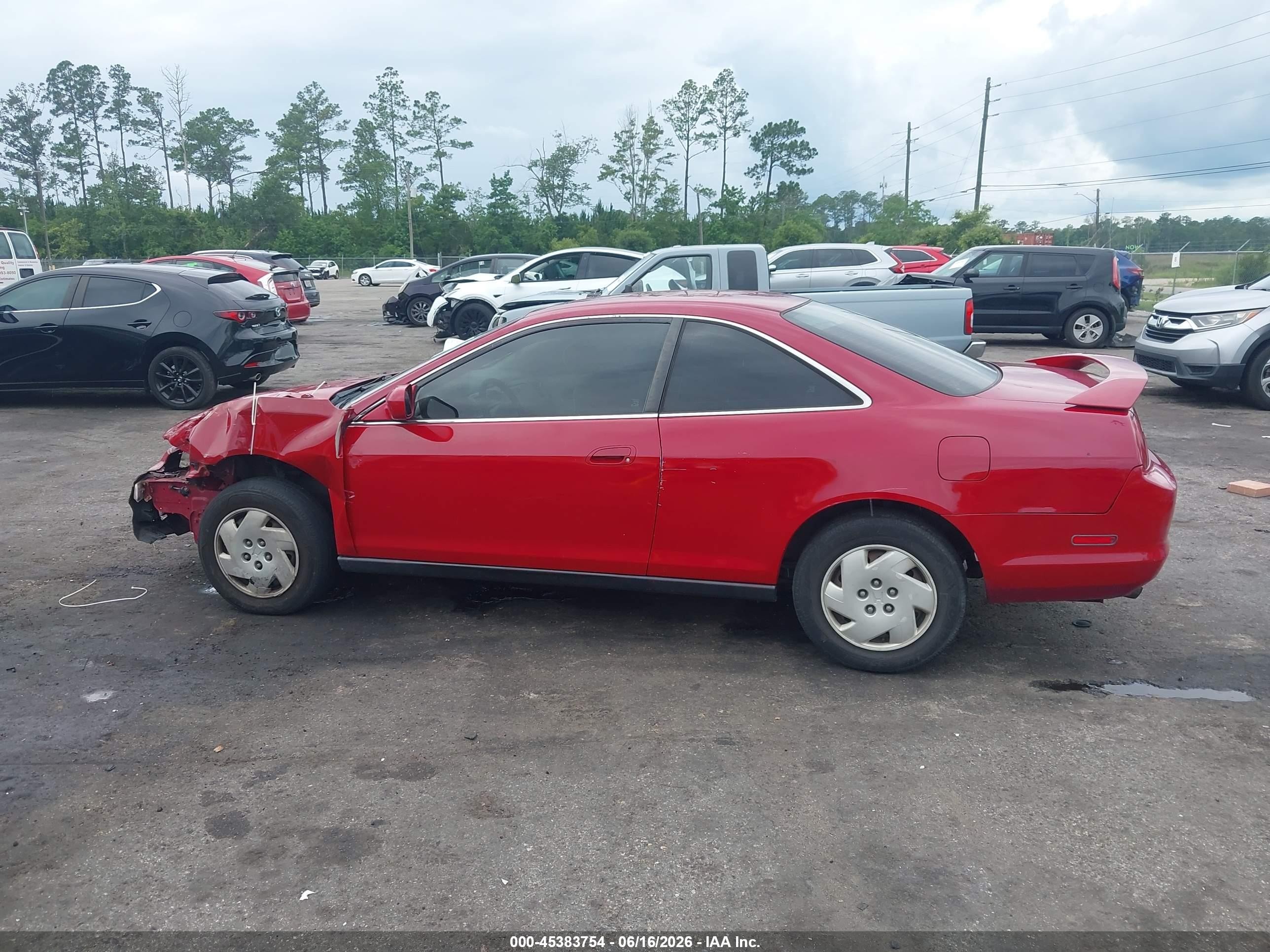2000 Honda Accord 3.0 Lx Red vin: 1HGCG2246YA020507