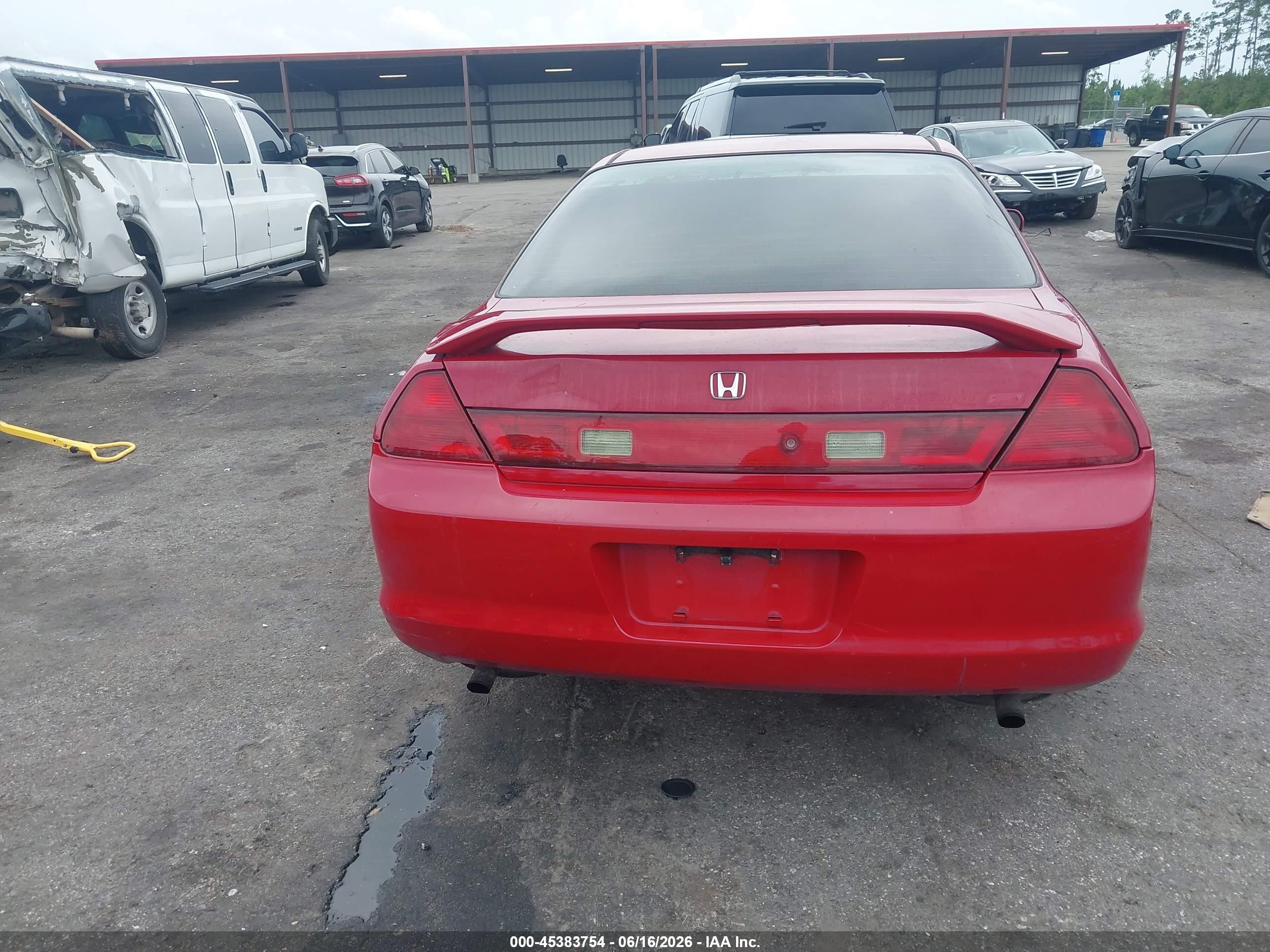 2000 Honda Accord 3.0 Lx Red vin: 1HGCG2246YA020507