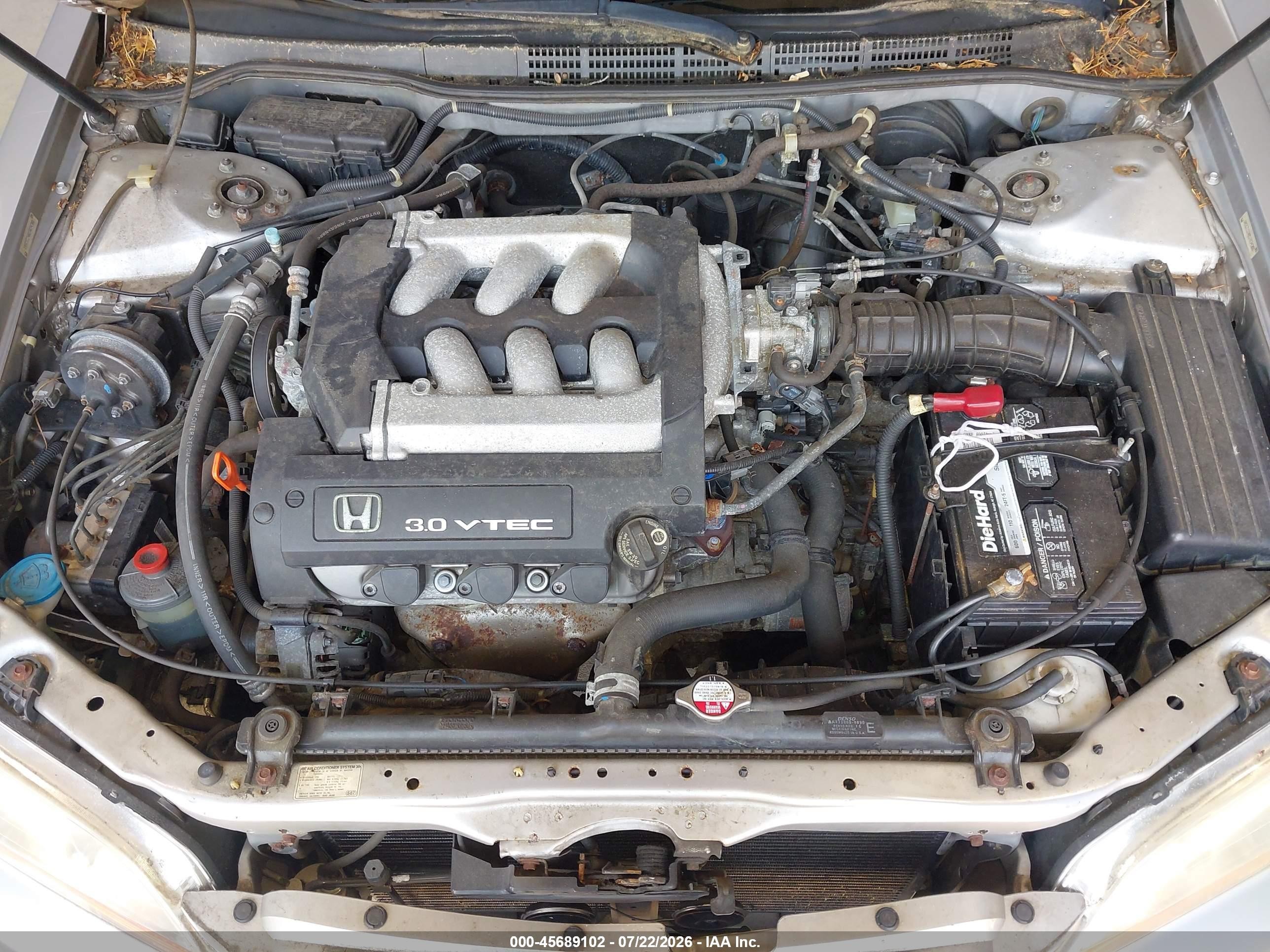 2001 Honda Accord 3.0 Lx Silver vin: 1HGCG22491A034391