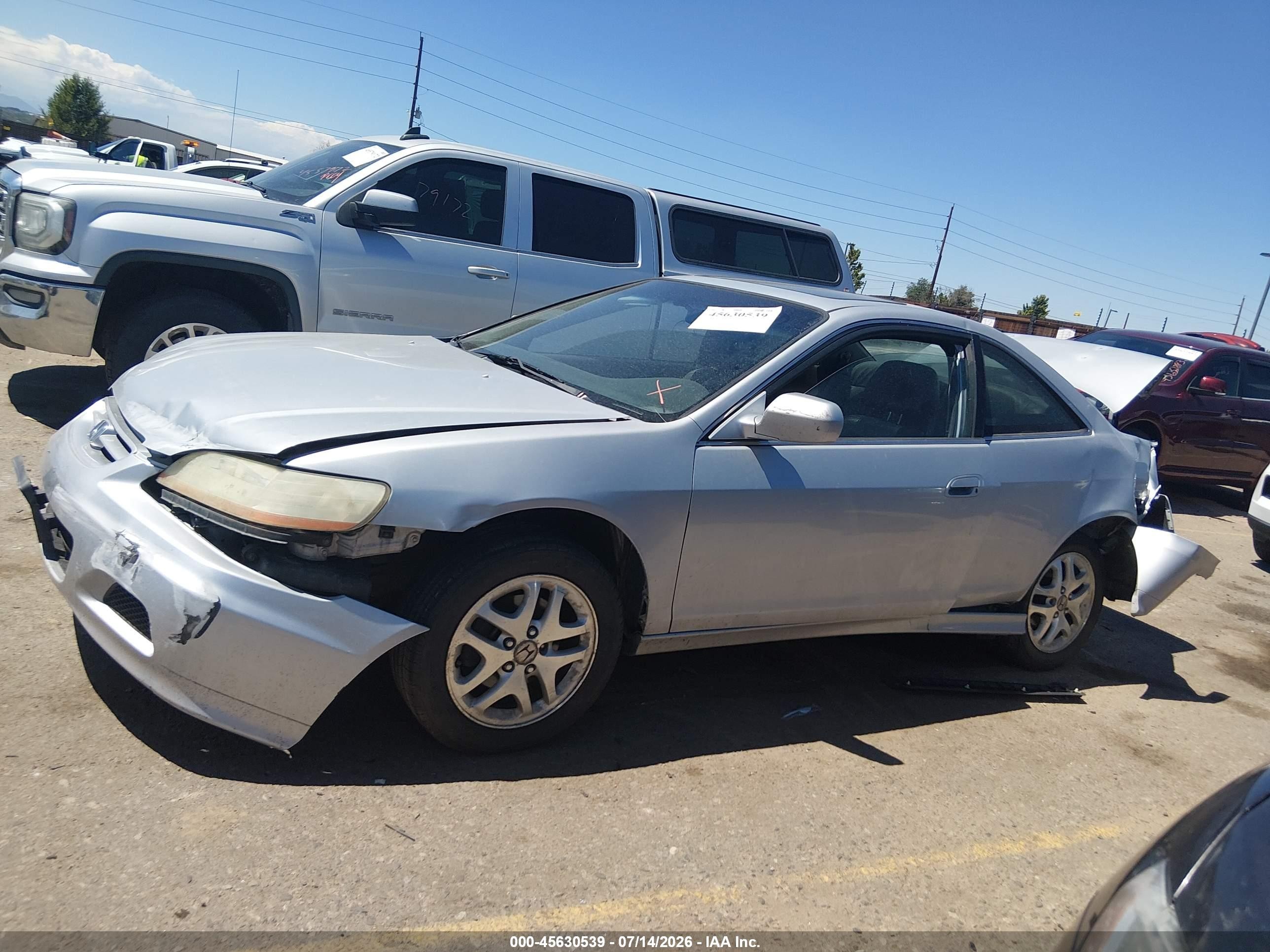 2001 Honda Accord 3.0 Ex Silver vin: 1HGCG22501A010053