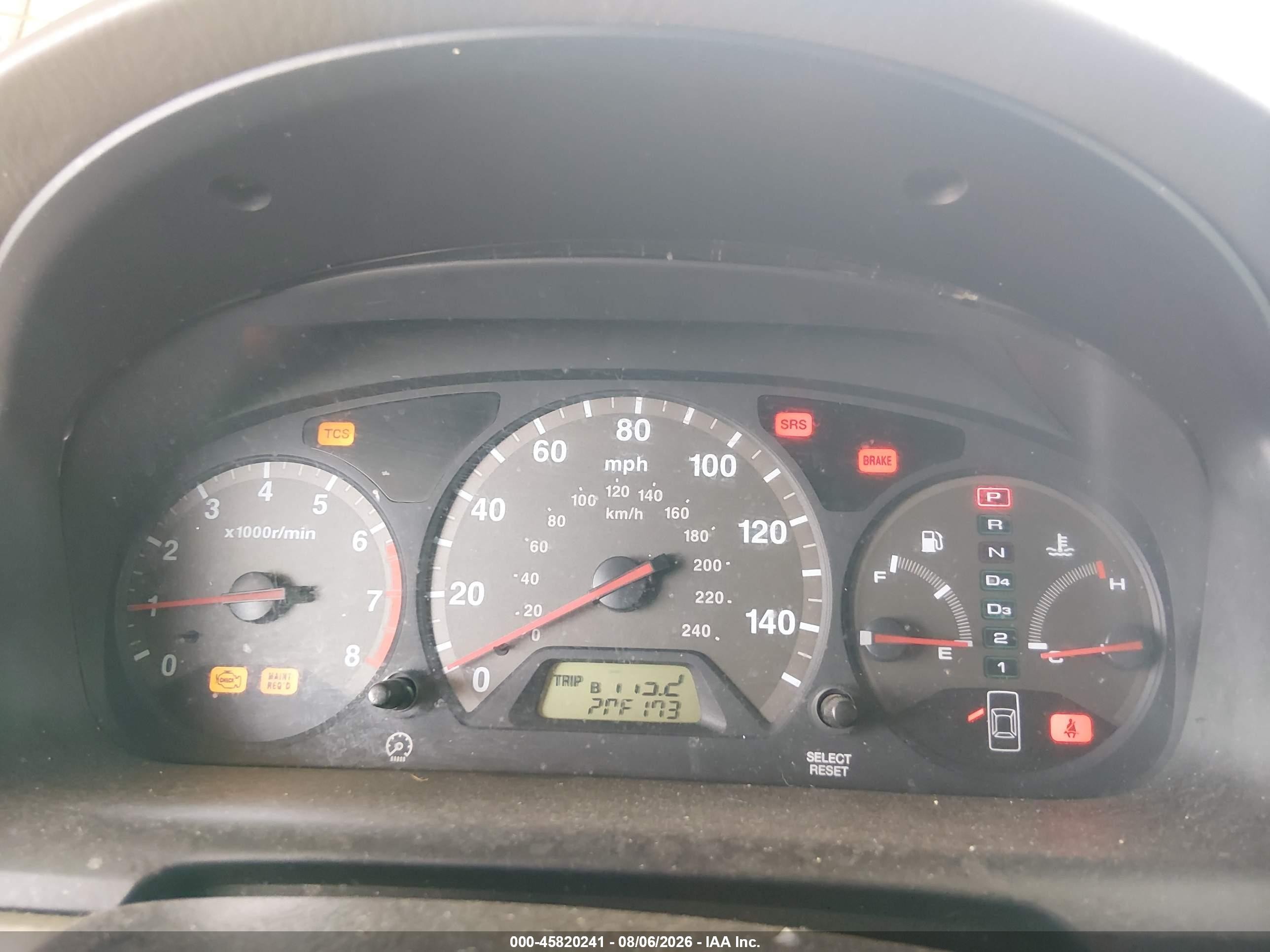 2002 Honda Accord 3.0 Ex Red vin: 1HGCG22502A034886