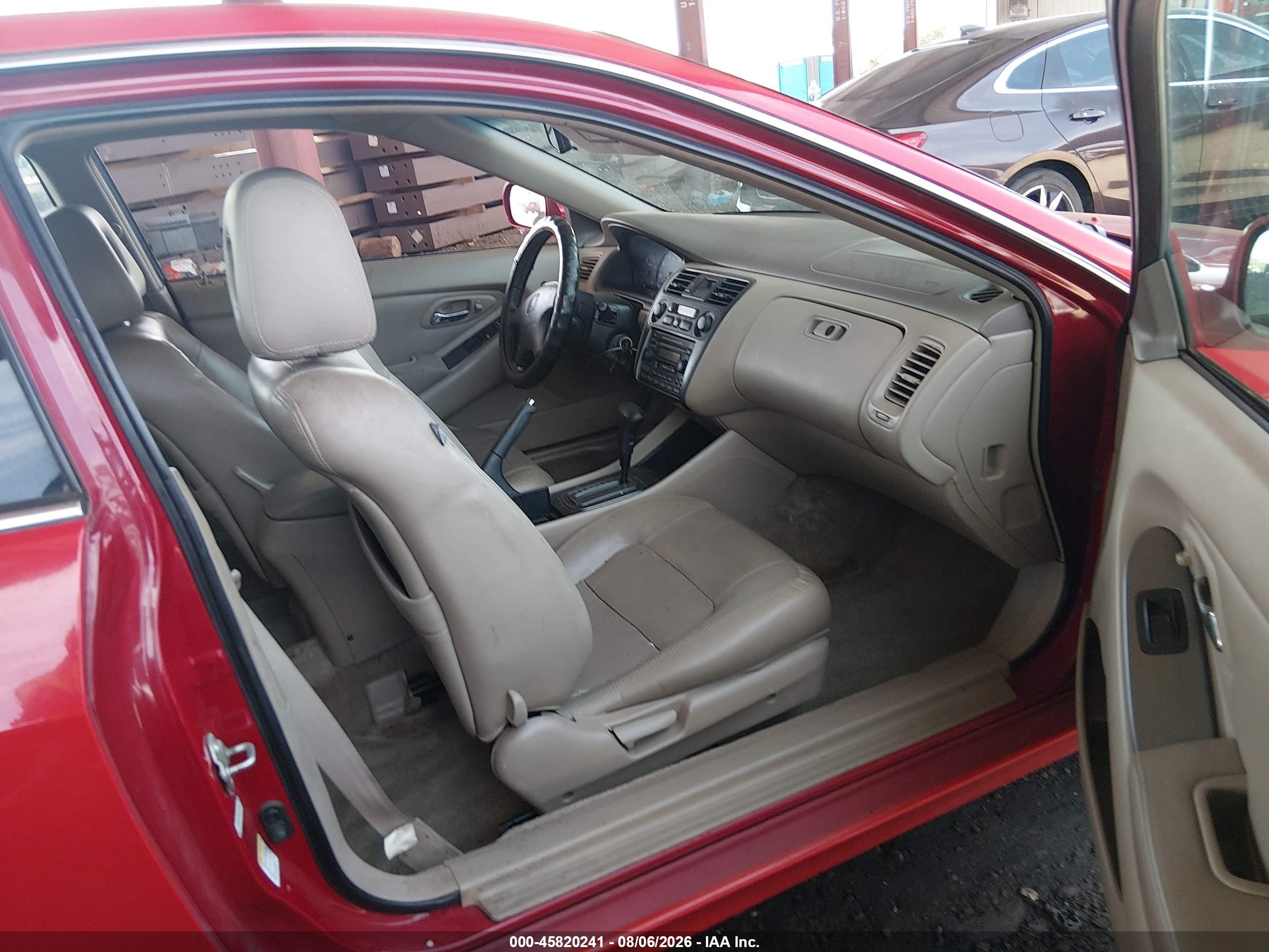 2002 Honda Accord 3.0 Ex Red vin: 1HGCG22502A034886