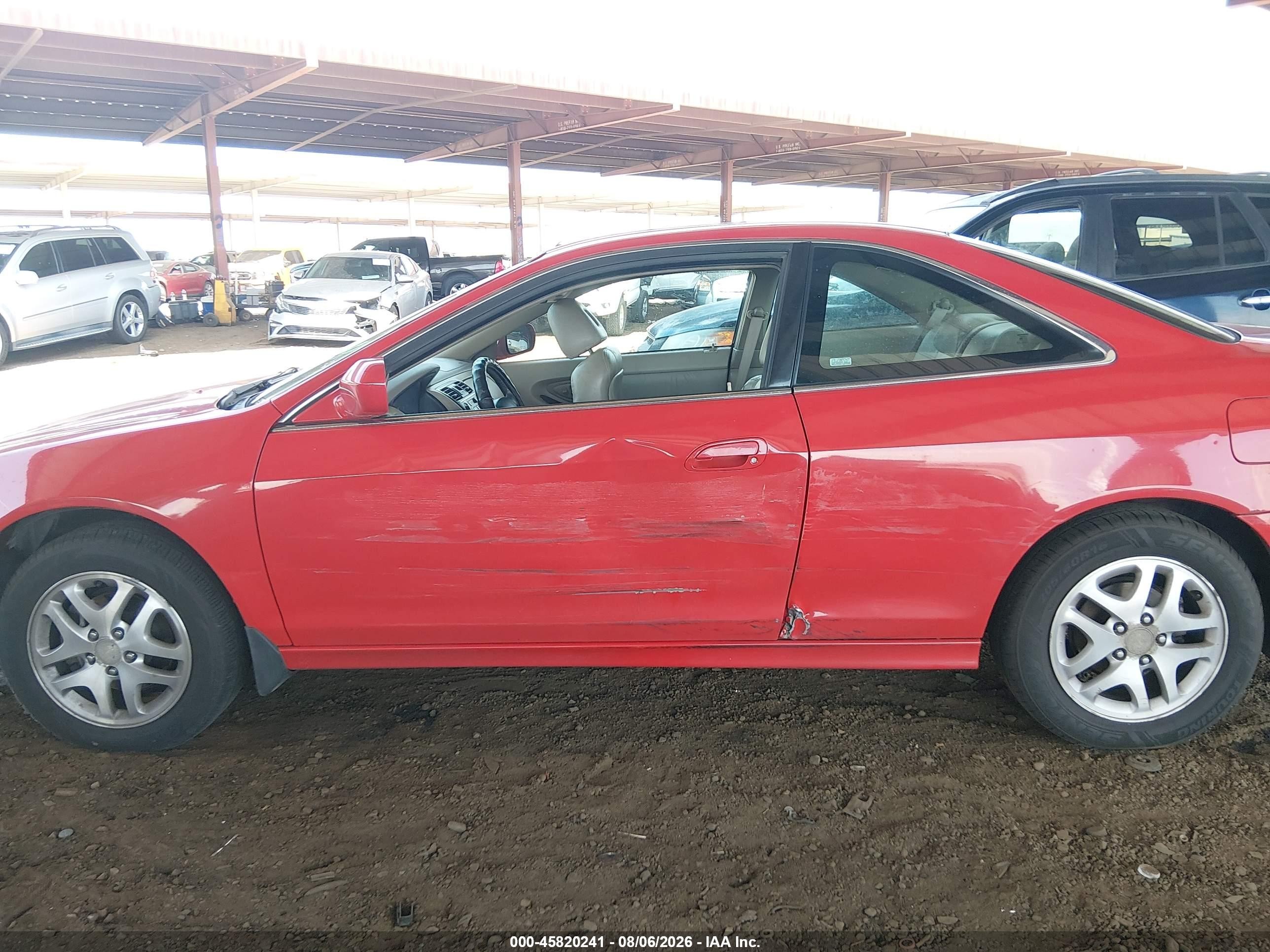 2002 Honda Accord 3.0 Ex Red vin: 1HGCG22502A034886