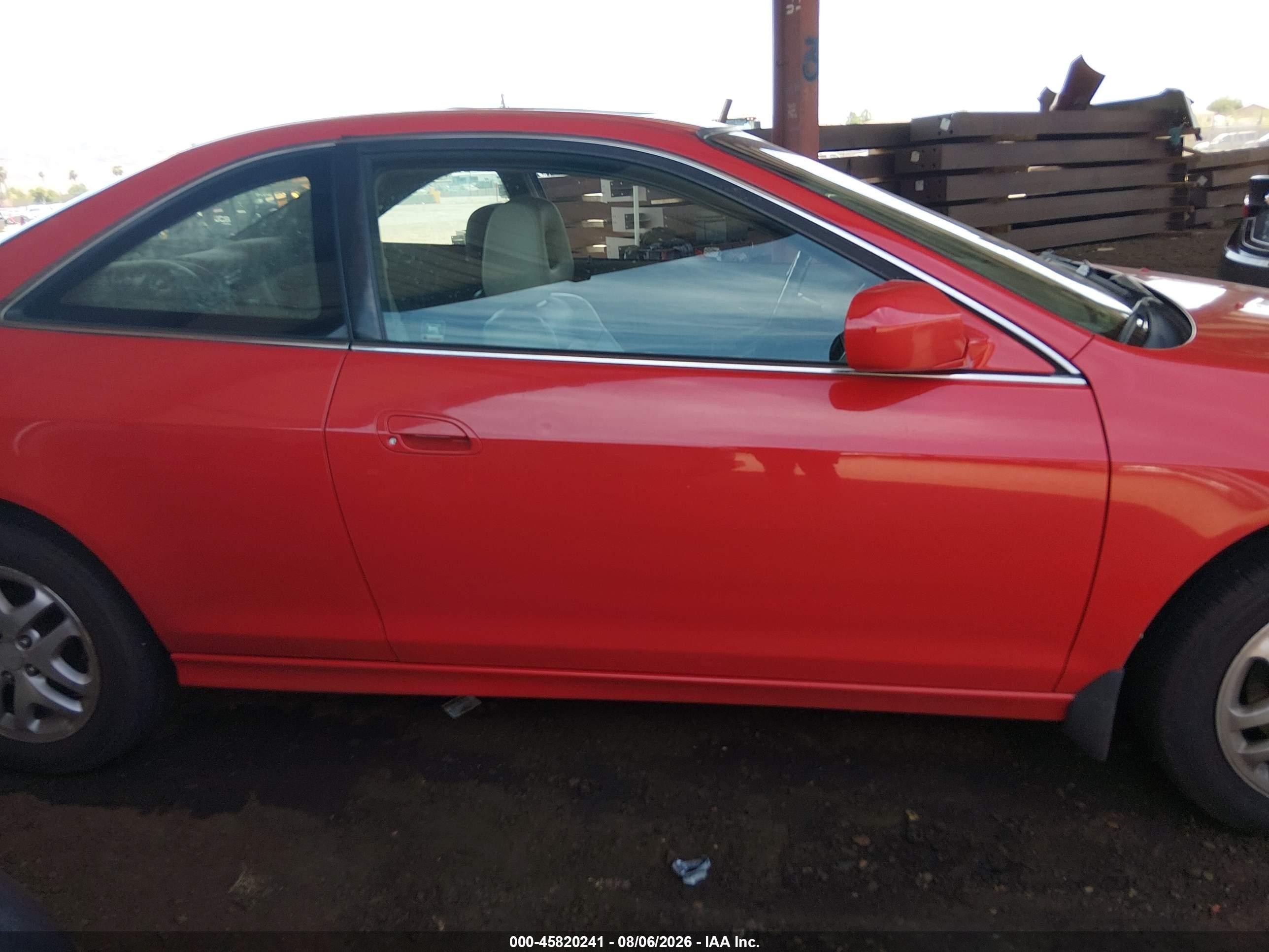 2002 Honda Accord 3.0 Ex Red vin: 1HGCG22502A034886