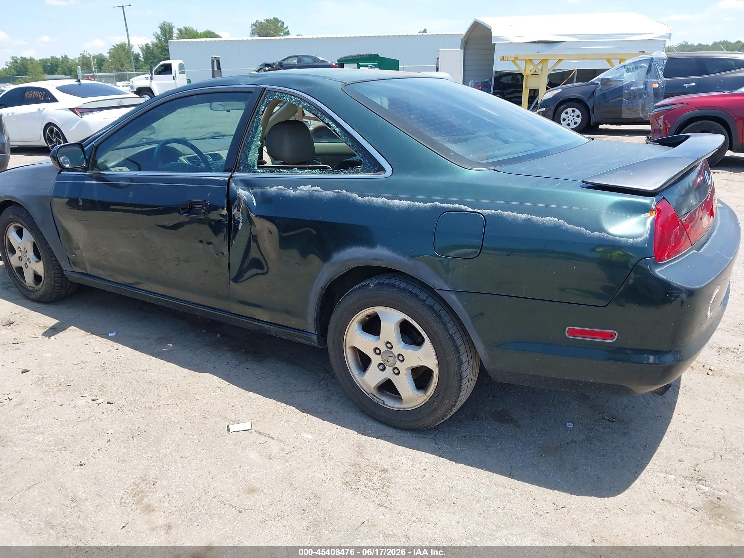 1999 Honda Accord Ex V6 Зеленый vin: 1HGCG2250XA027721