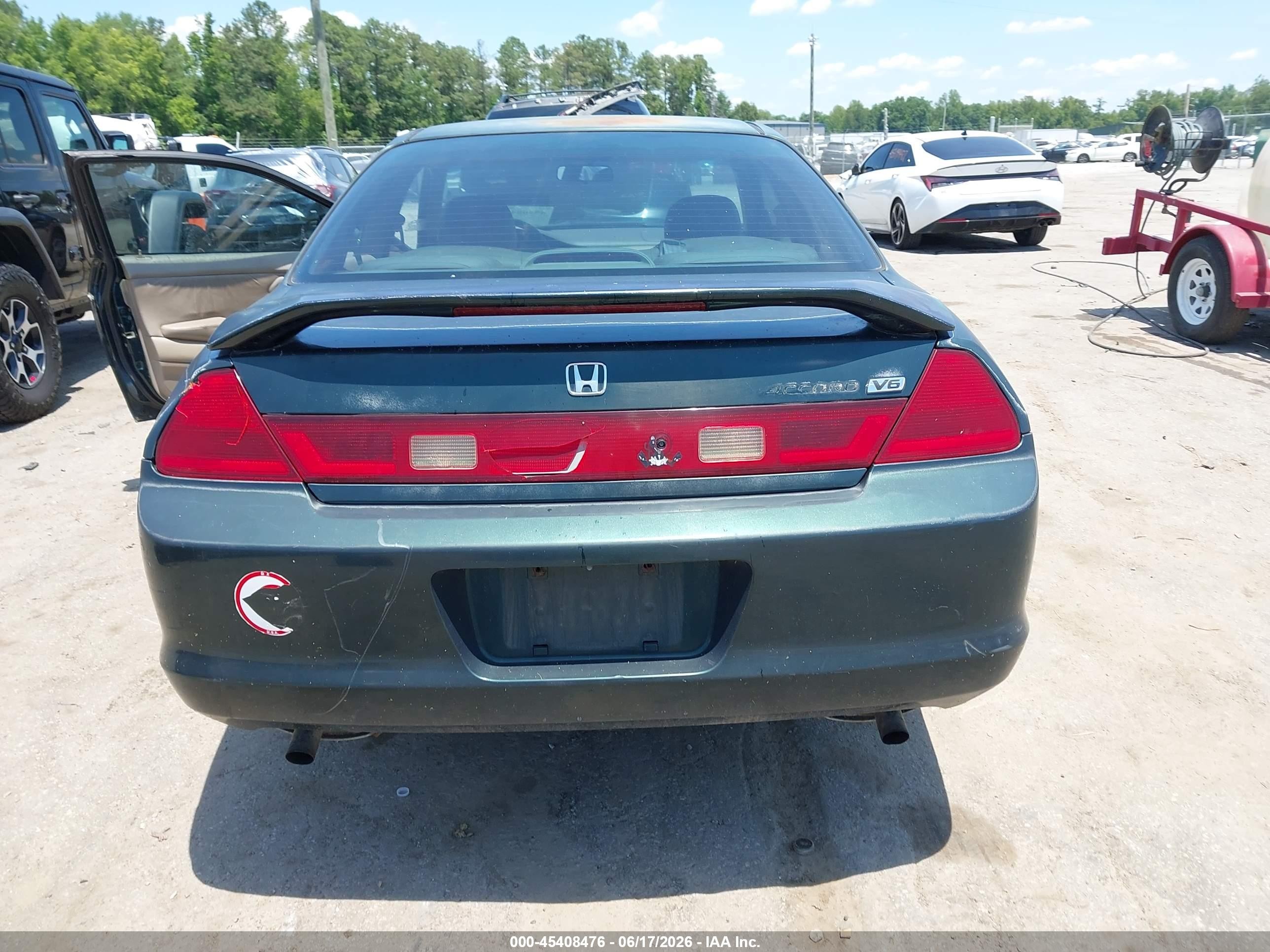 1999 Honda Accord Ex V6 Зеленый vin: 1HGCG2250XA027721