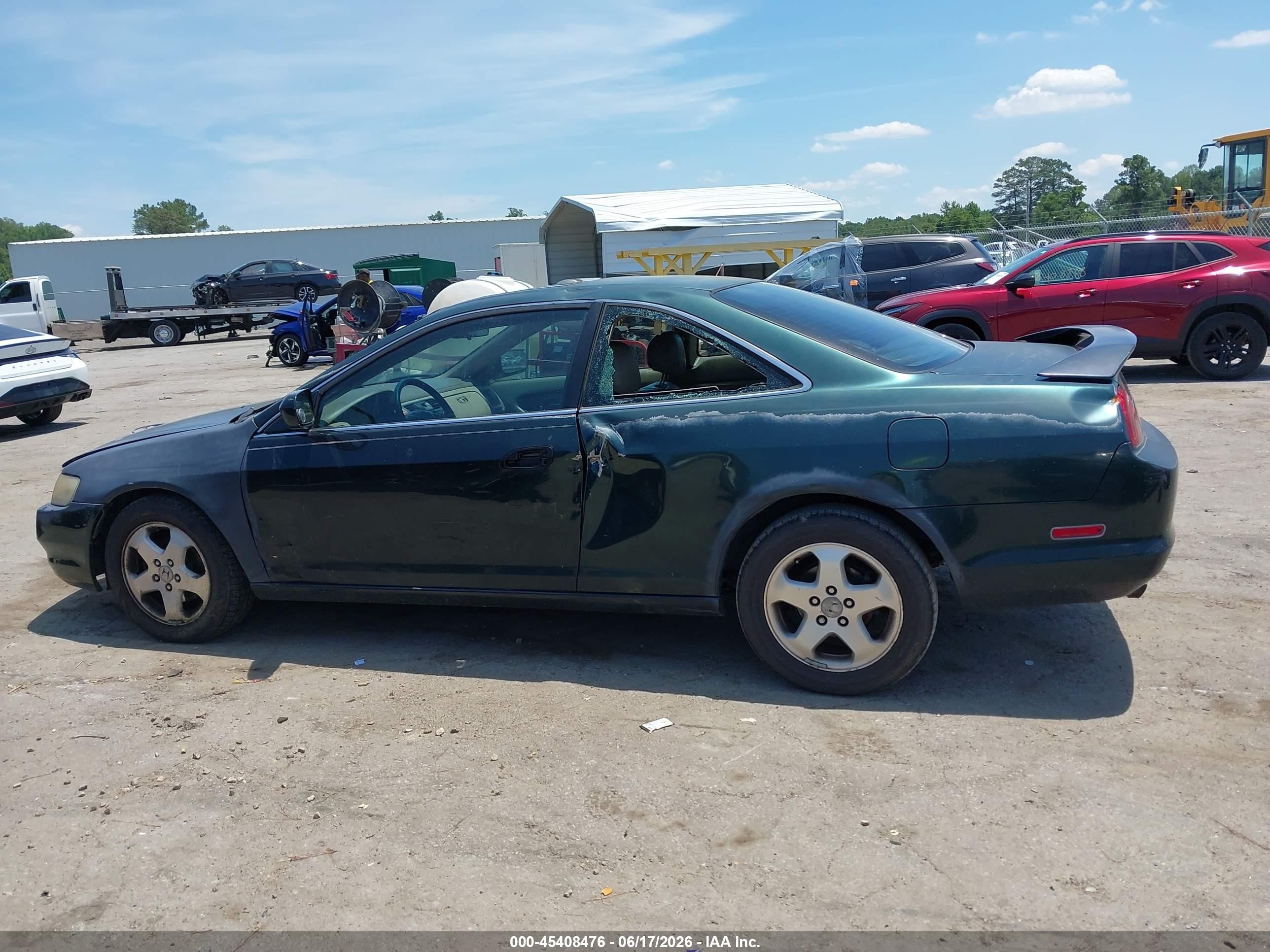 1999 Honda Accord Ex V6 Зеленый vin: 1HGCG2250XA027721