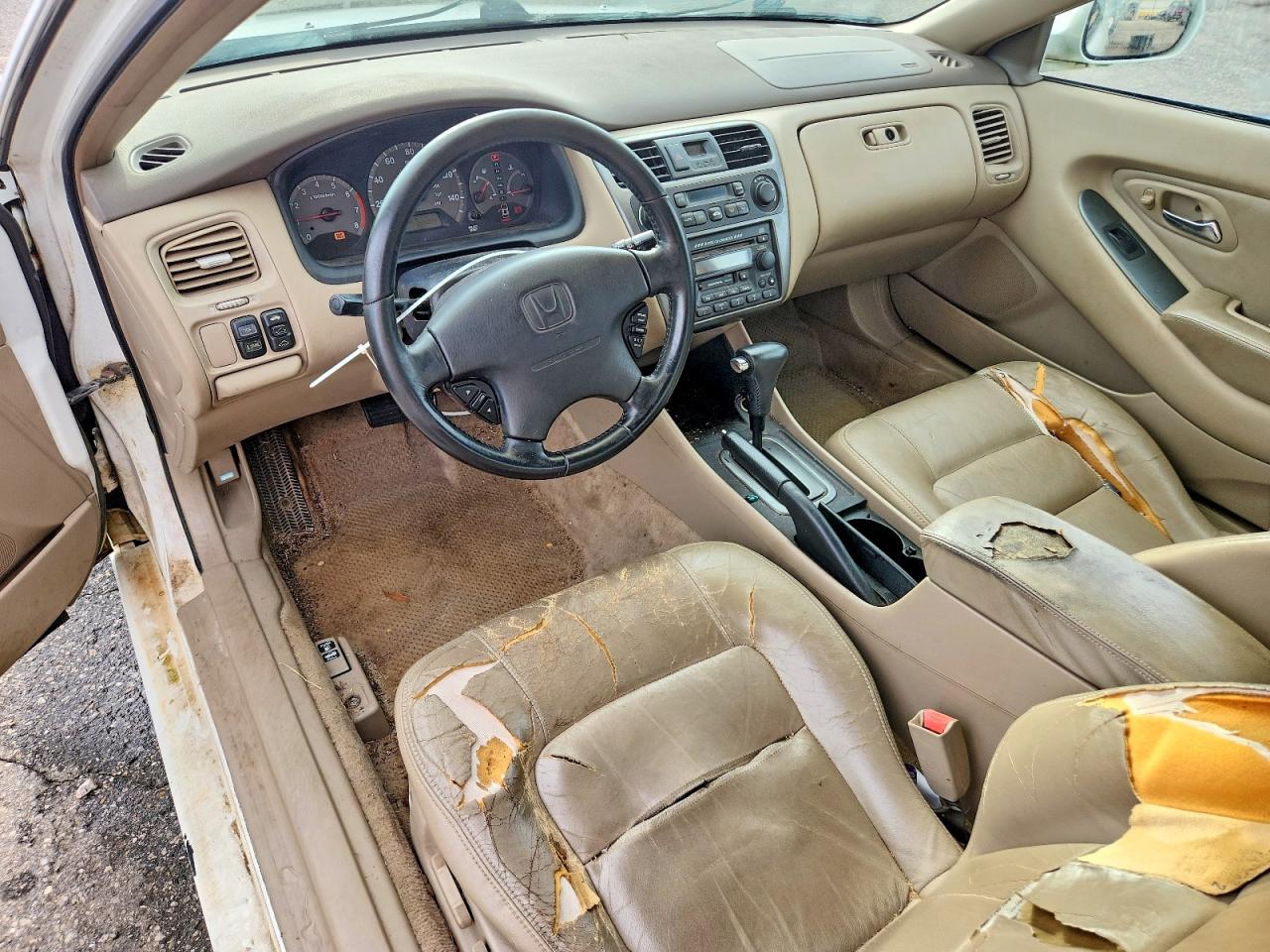 2001 Honda Accord Ex White vin: 1HGCG22521A005100