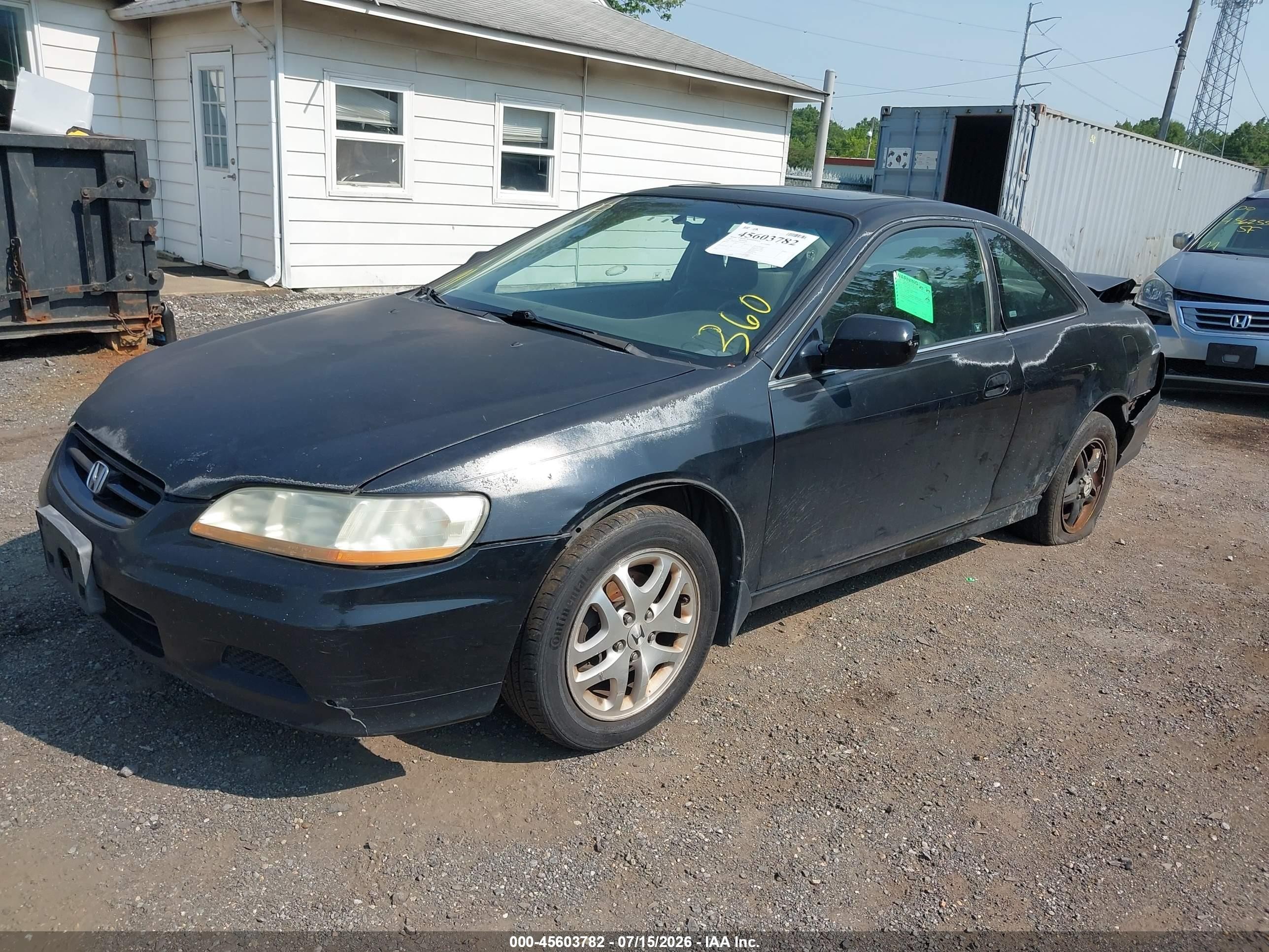 2002 Honda Accord 3.0 Ex Black vin: 1HGCG22522A022643