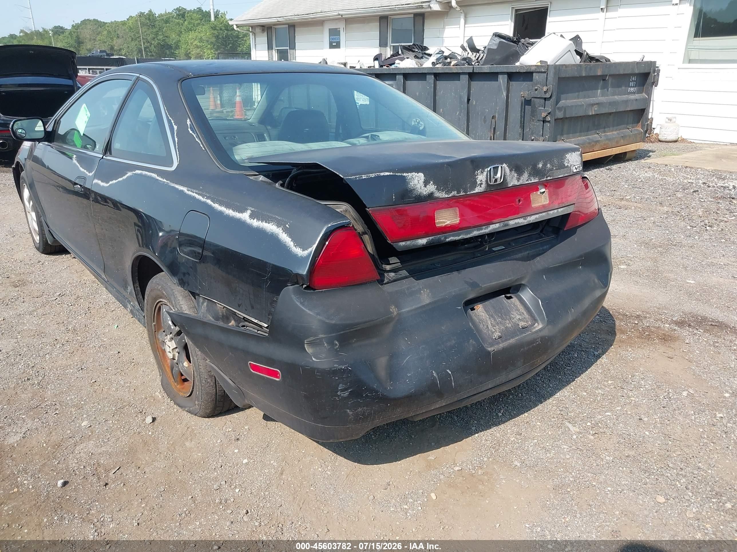 2002 Honda Accord 3.0 Ex Black vin: 1HGCG22522A022643
