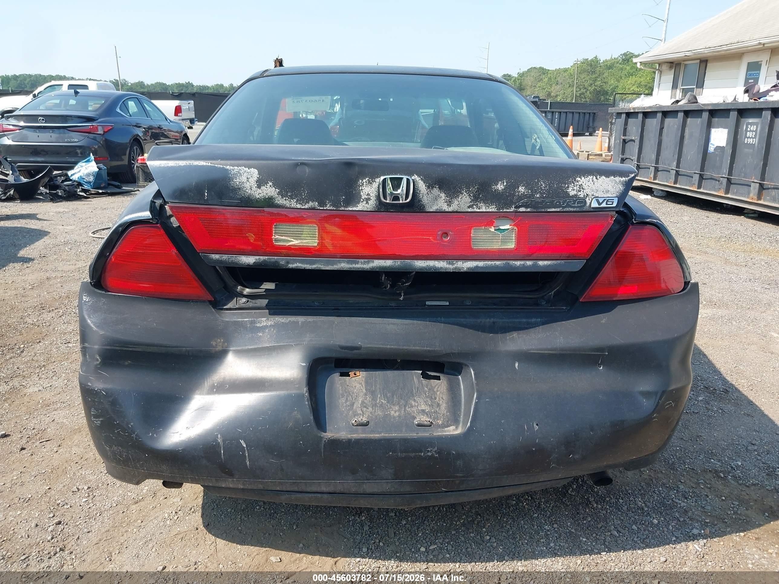 2002 Honda Accord 3.0 Ex Black vin: 1HGCG22522A022643