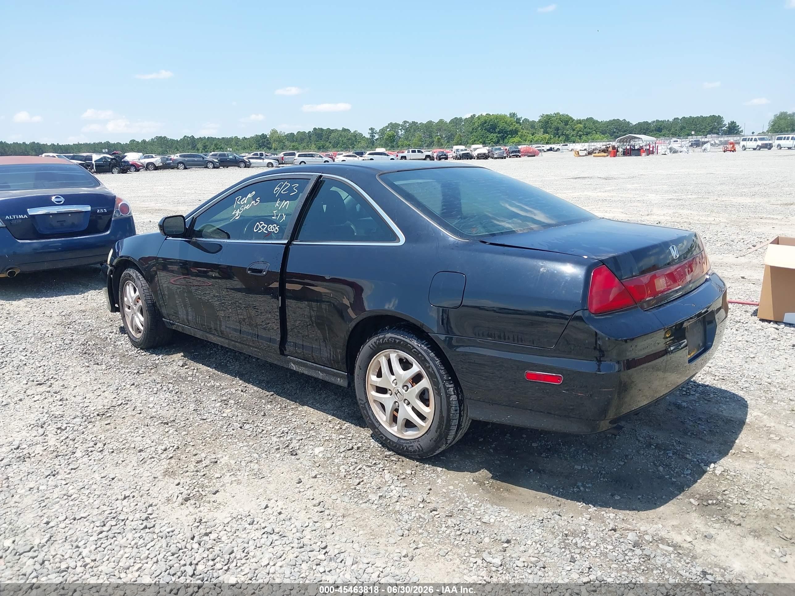 2002 Honda Accord 3.0 Ex Черный vin: 1HGCG22542A032056