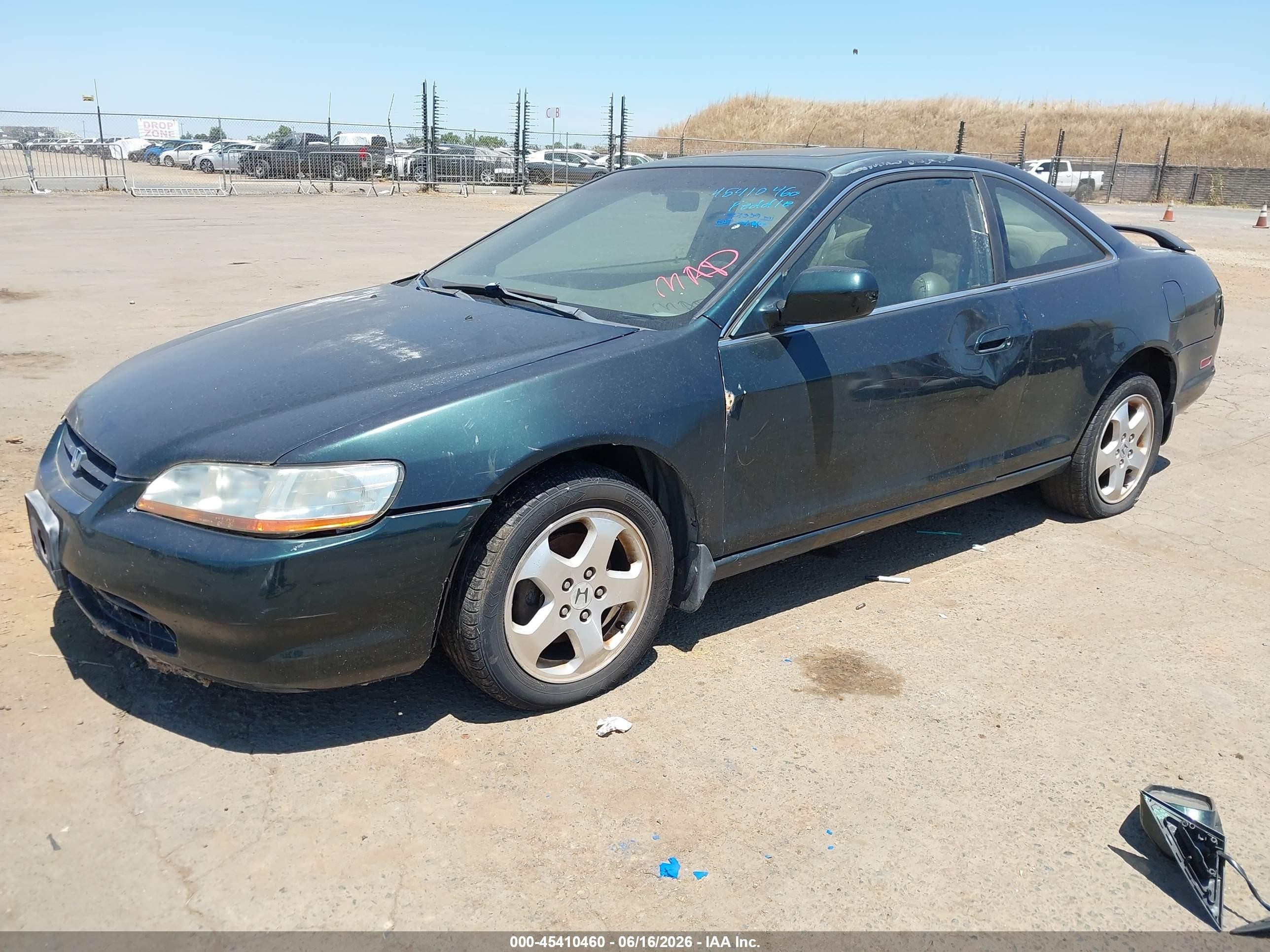1999 Honda Accord Ex V6 Green vin: 1HGCG2254XA014504