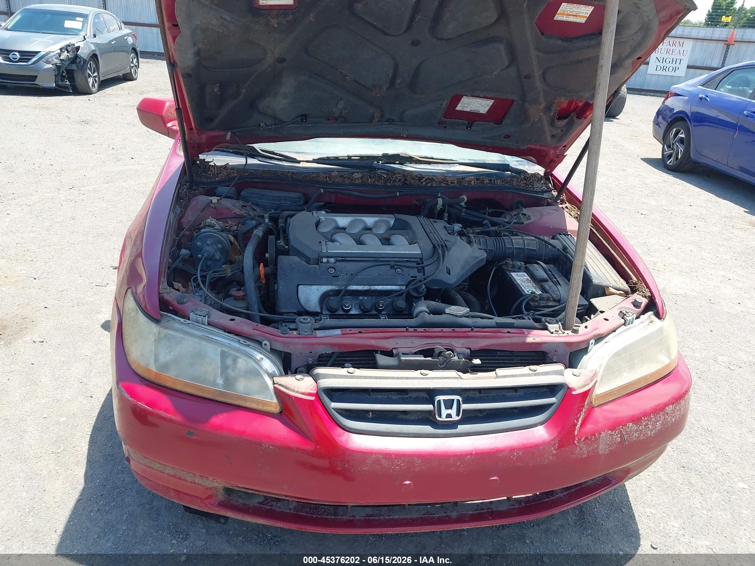 1999 Honda Accord Ex V6 Красный vin: 1HGCG2254XA015698