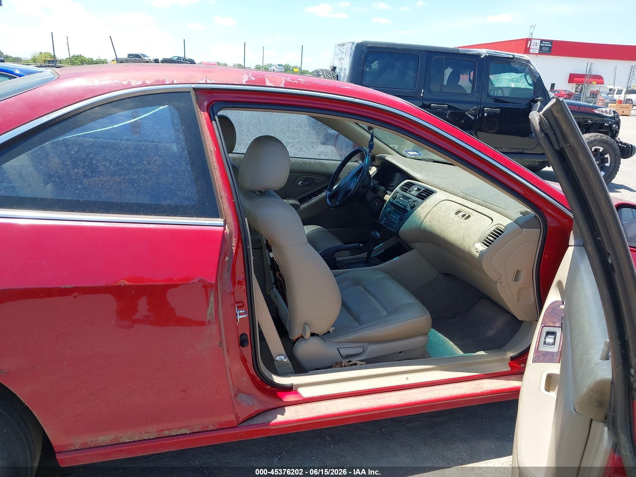 1999 Honda Accord Ex V6 Красный vin: 1HGCG2254XA015698