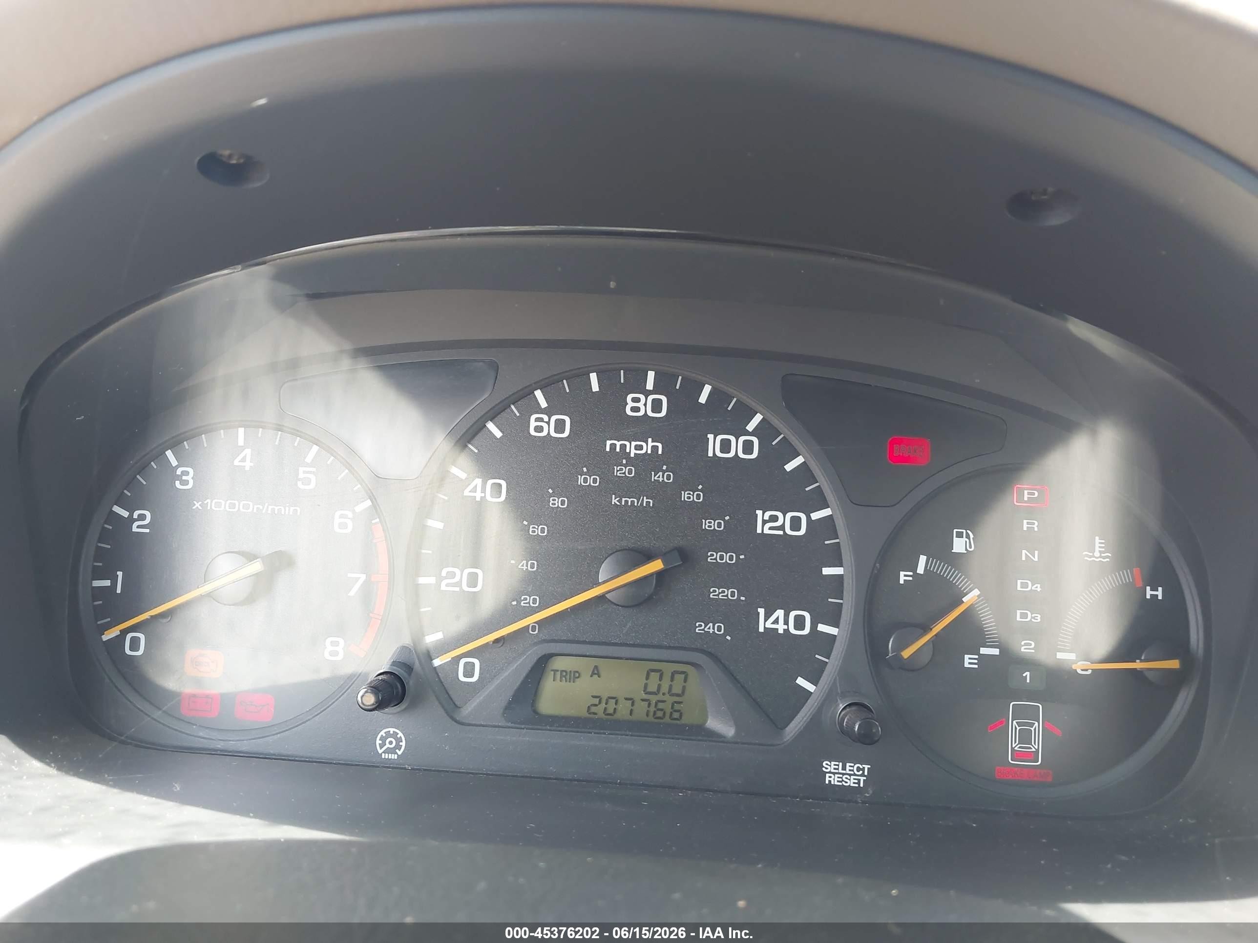 1999 Honda Accord Ex V6 Красный vin: 1HGCG2254XA015698