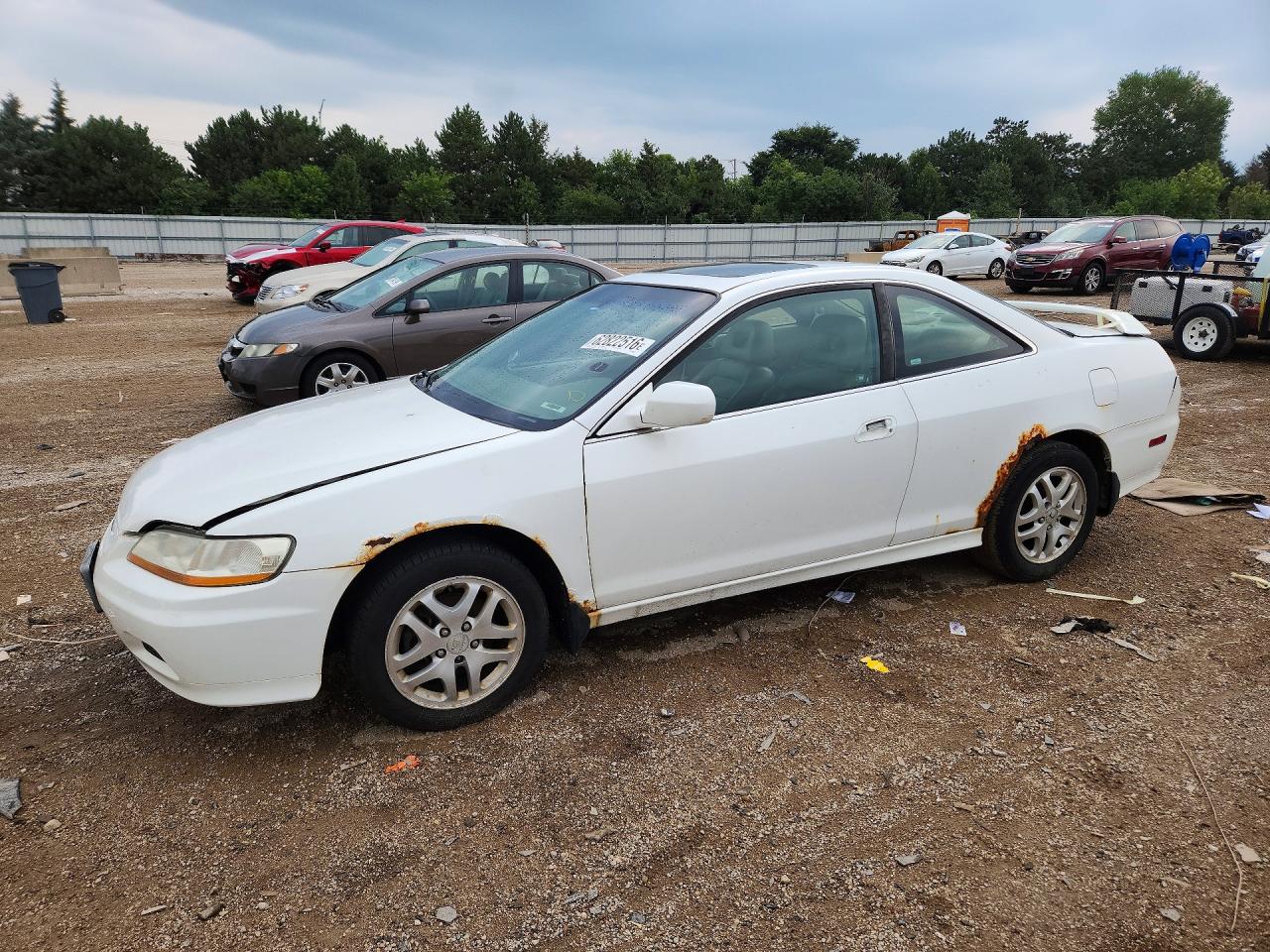 2002 Honda Accord Ex White vin: 1HGCG22552A036049
