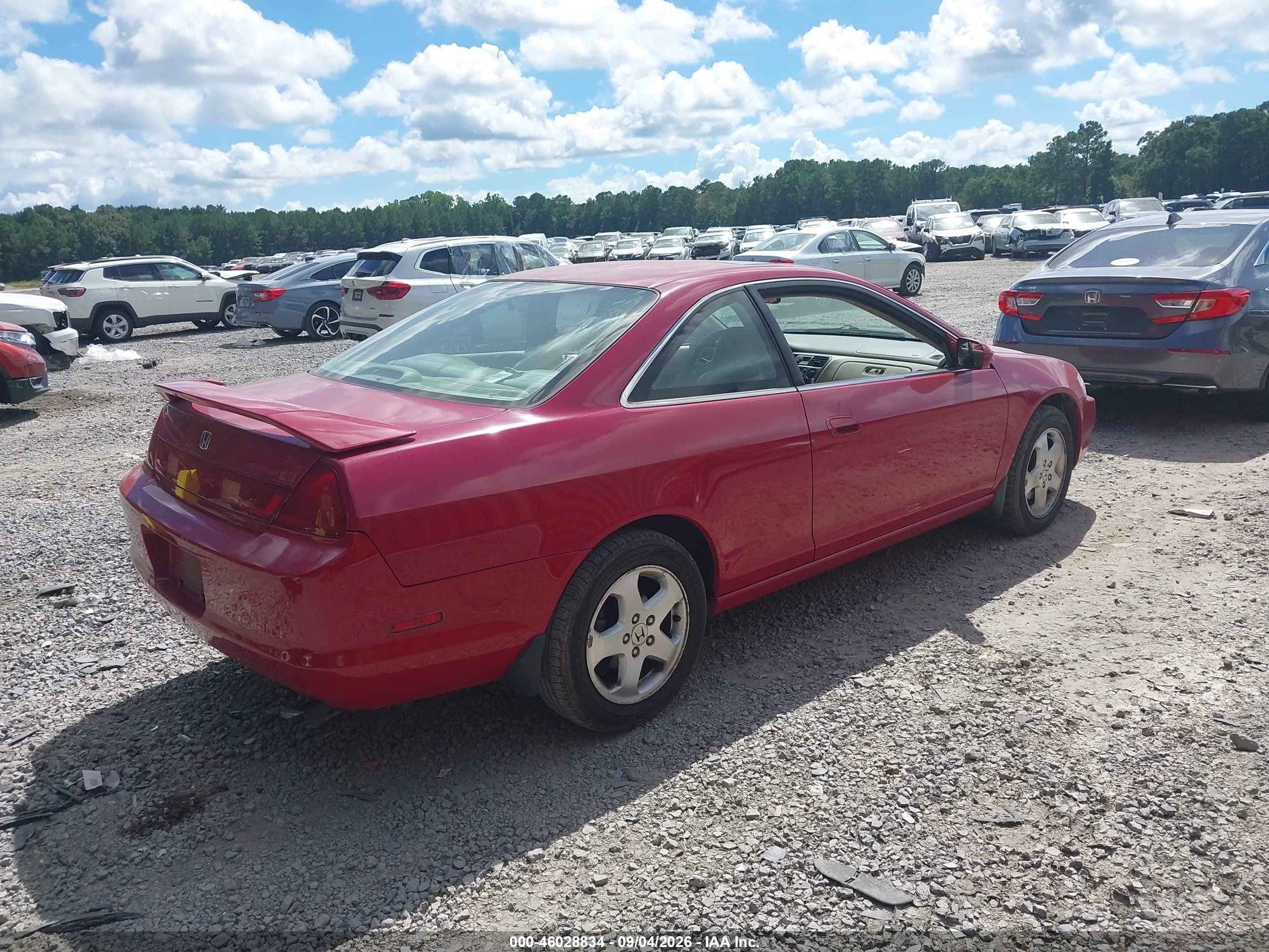 1998 Honda Accord Ex V6 Red vin: 1HGCG2255WA014929