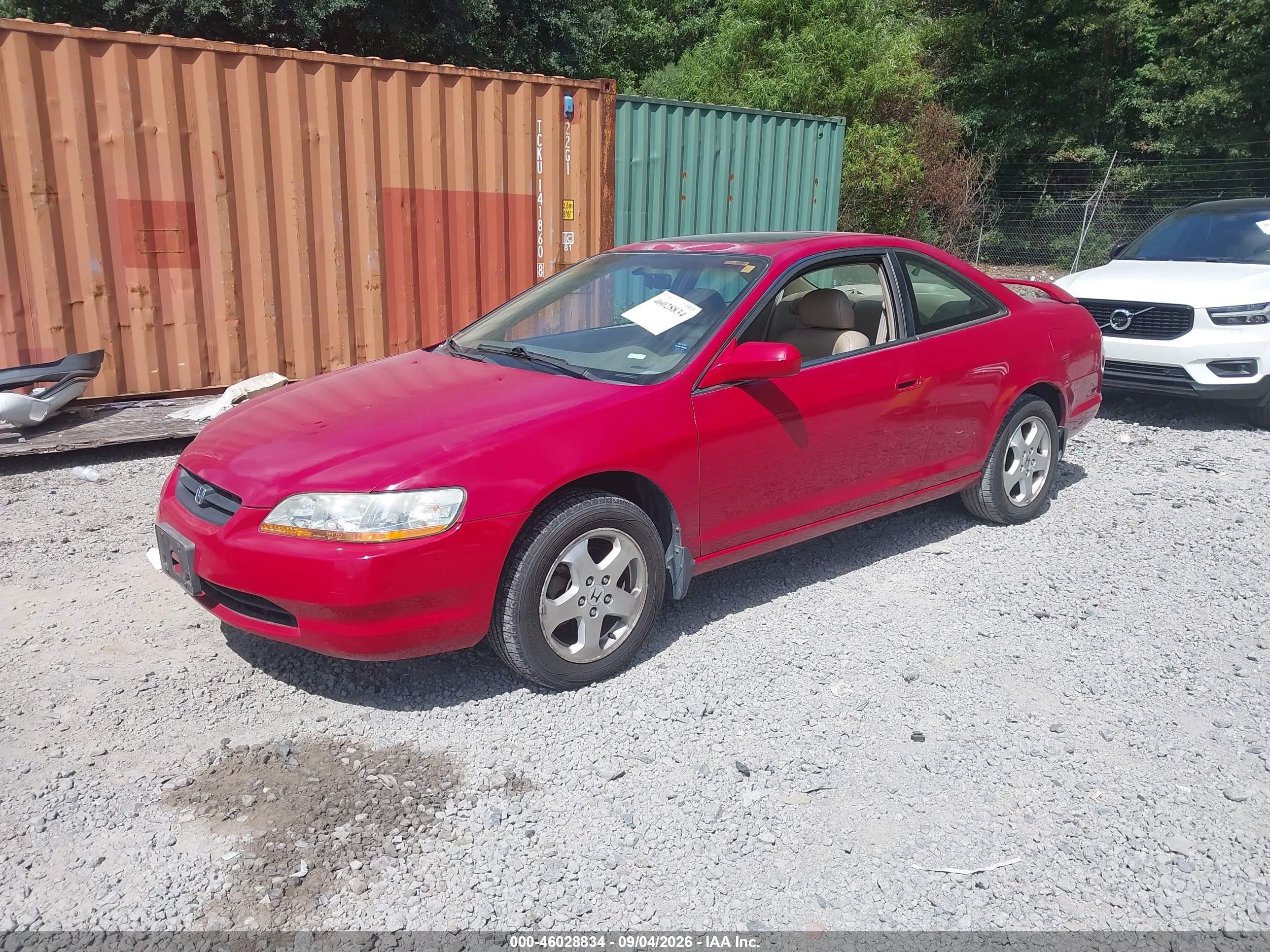 1998 Honda Accord Ex V6 Red vin: 1HGCG2255WA014929