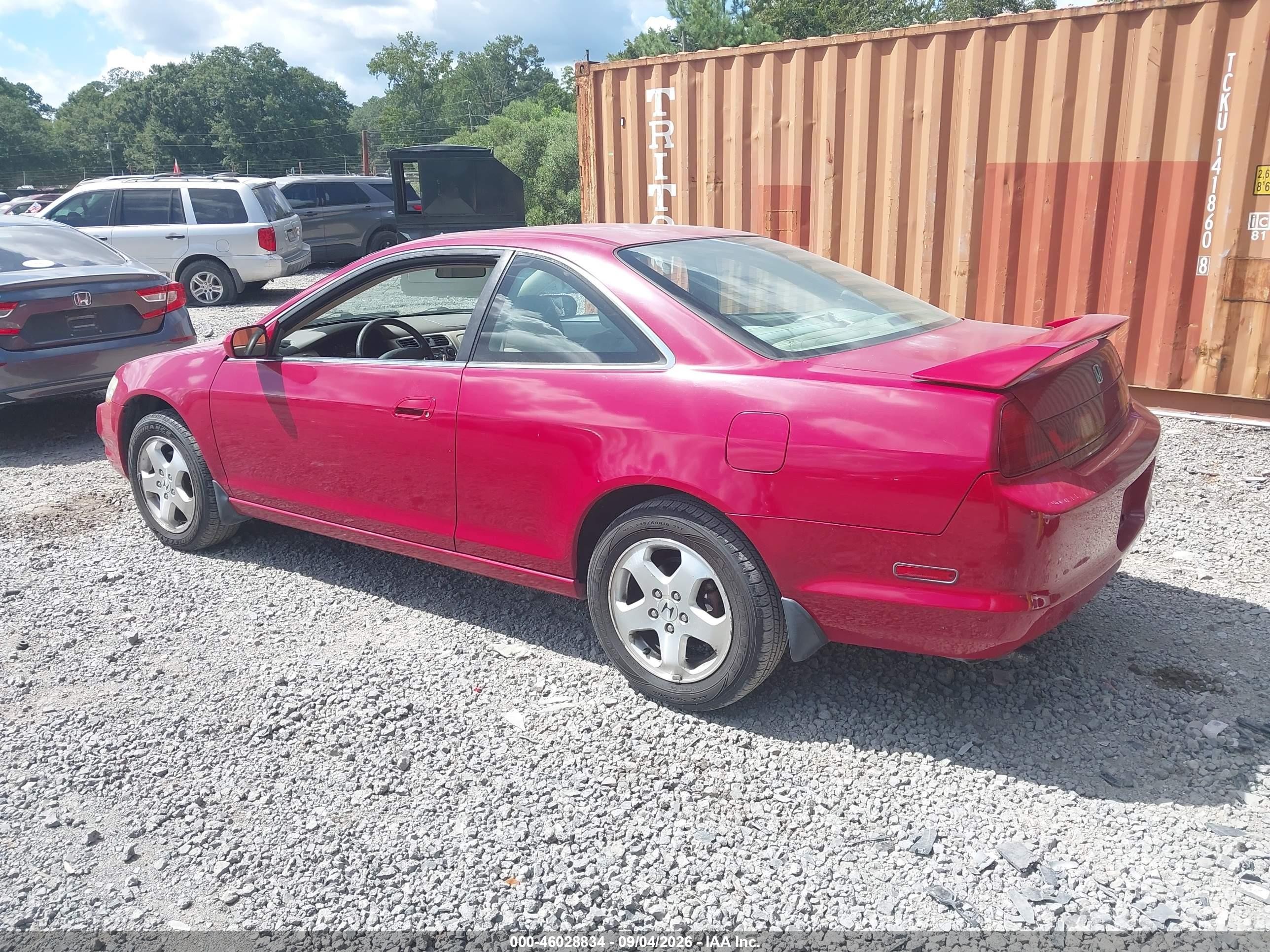 1998 Honda Accord Ex V6 Red vin: 1HGCG2255WA014929