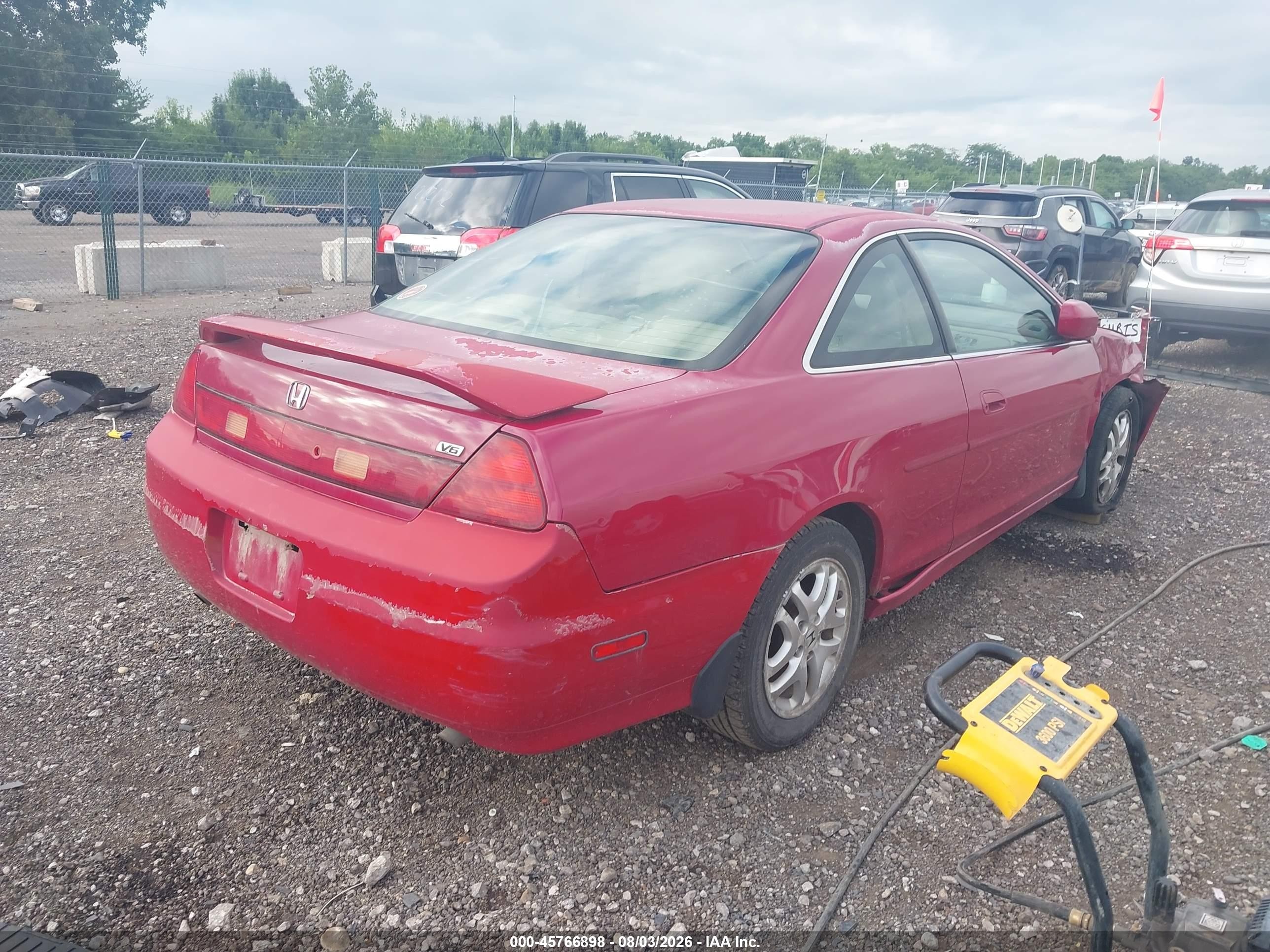 2001 Honda Accord 3.0 Ex Burgundy vin: 1HGCG22561A005388