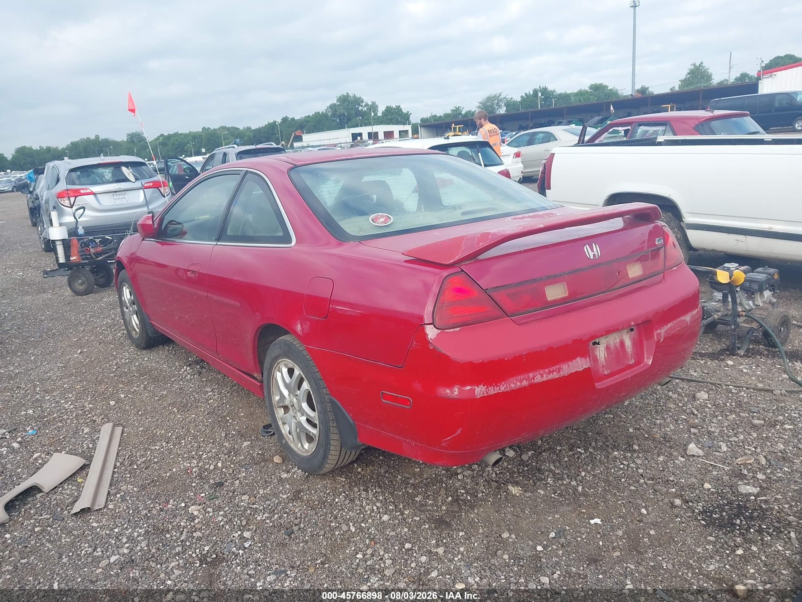 2001 Honda Accord 3.0 Ex Burgundy vin: 1HGCG22561A005388