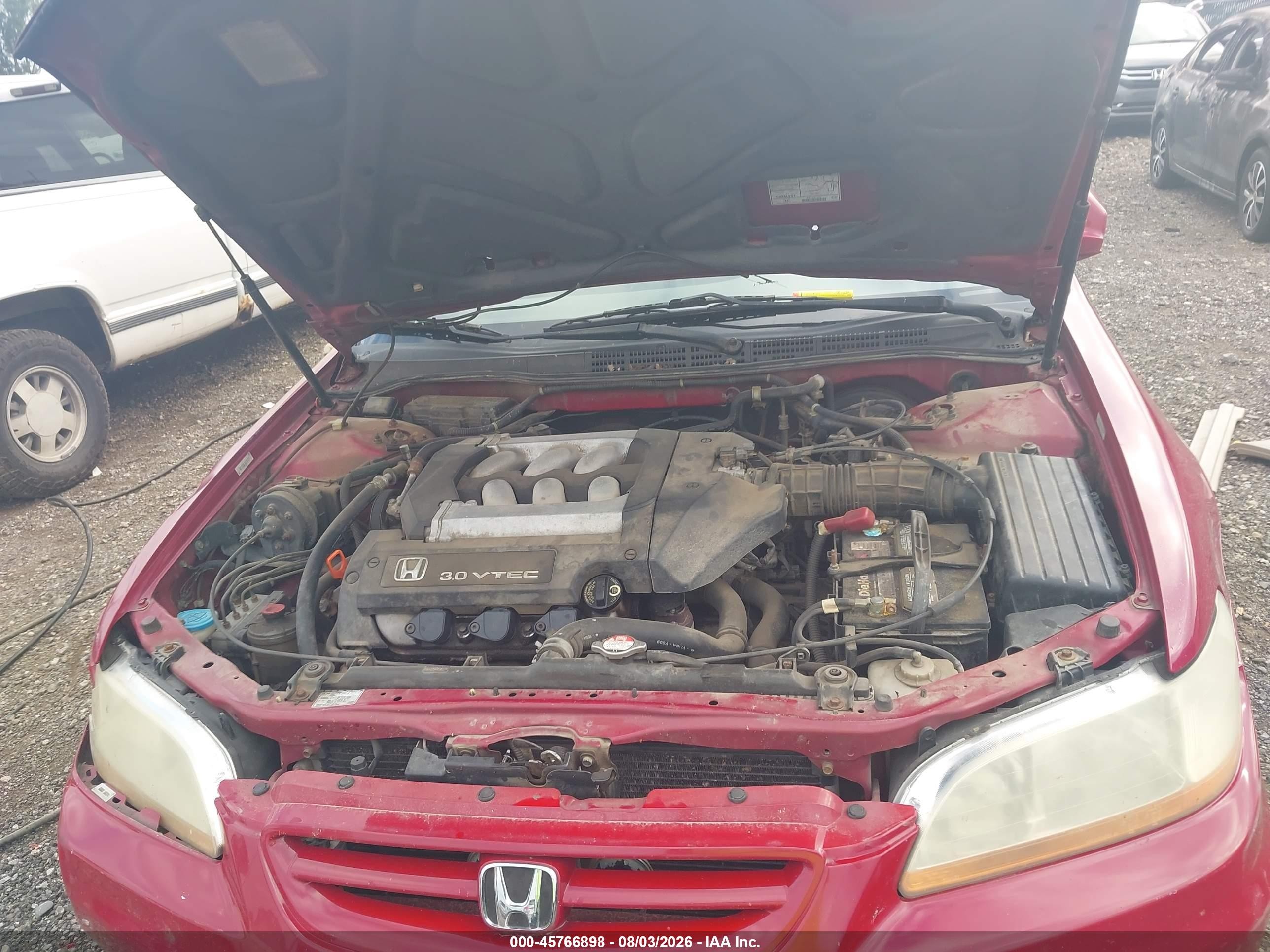 2001 Honda Accord 3.0 Ex Burgundy vin: 1HGCG22561A005388