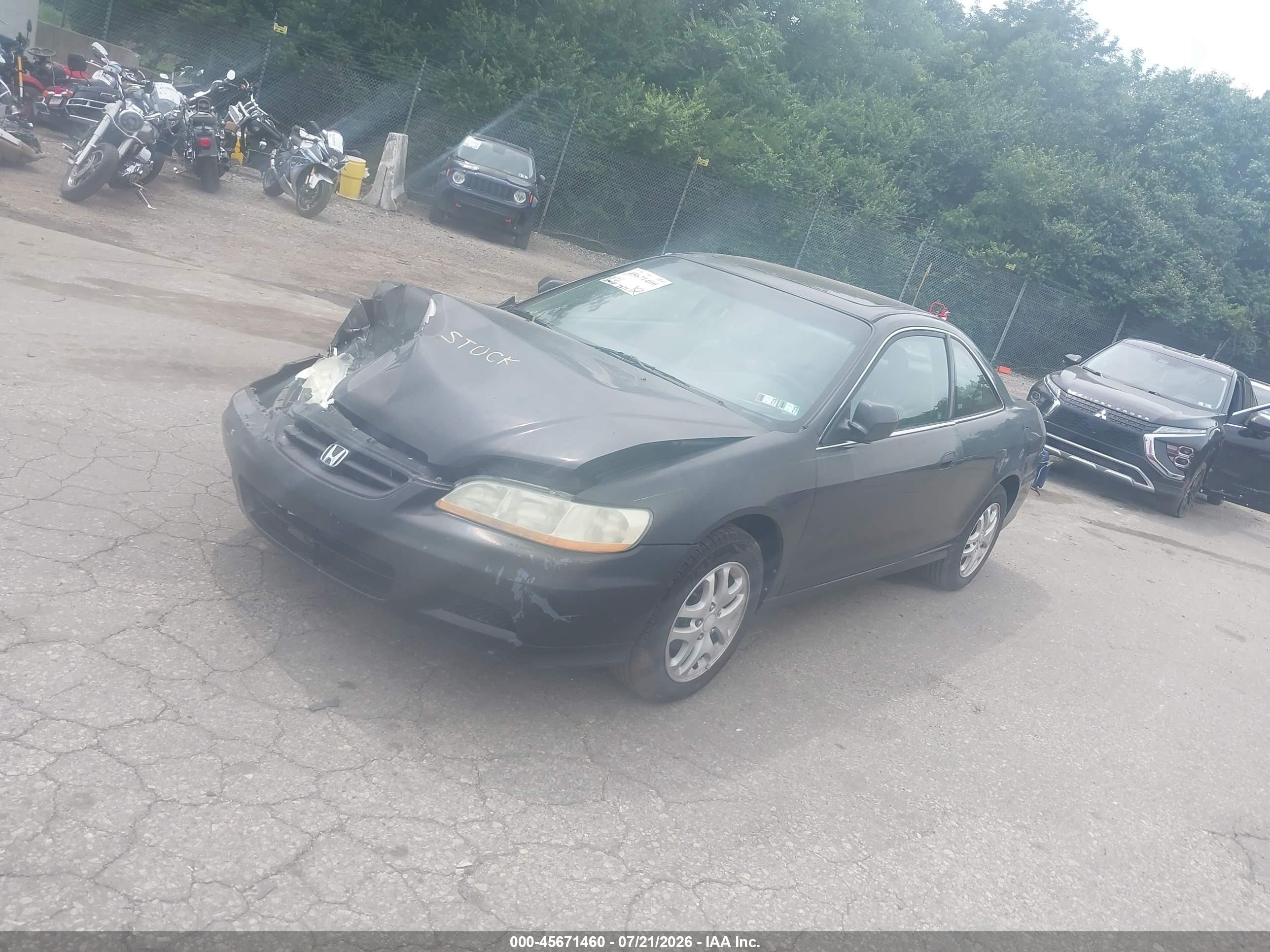 2002 Honda Accord 3.0 Ex Black vin: 1HGCG22562A014819