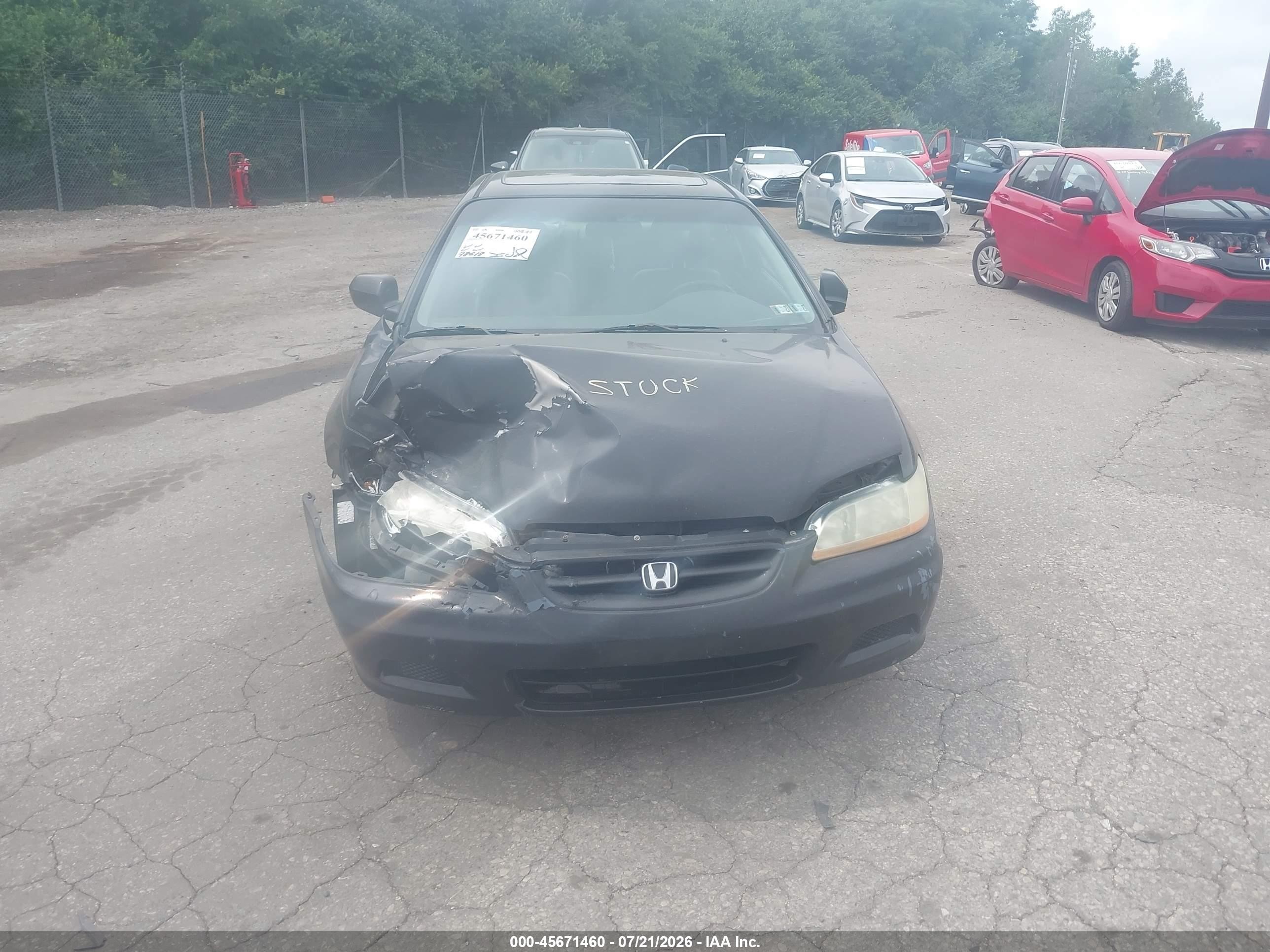 2002 Honda Accord 3.0 Ex Black vin: 1HGCG22562A014819